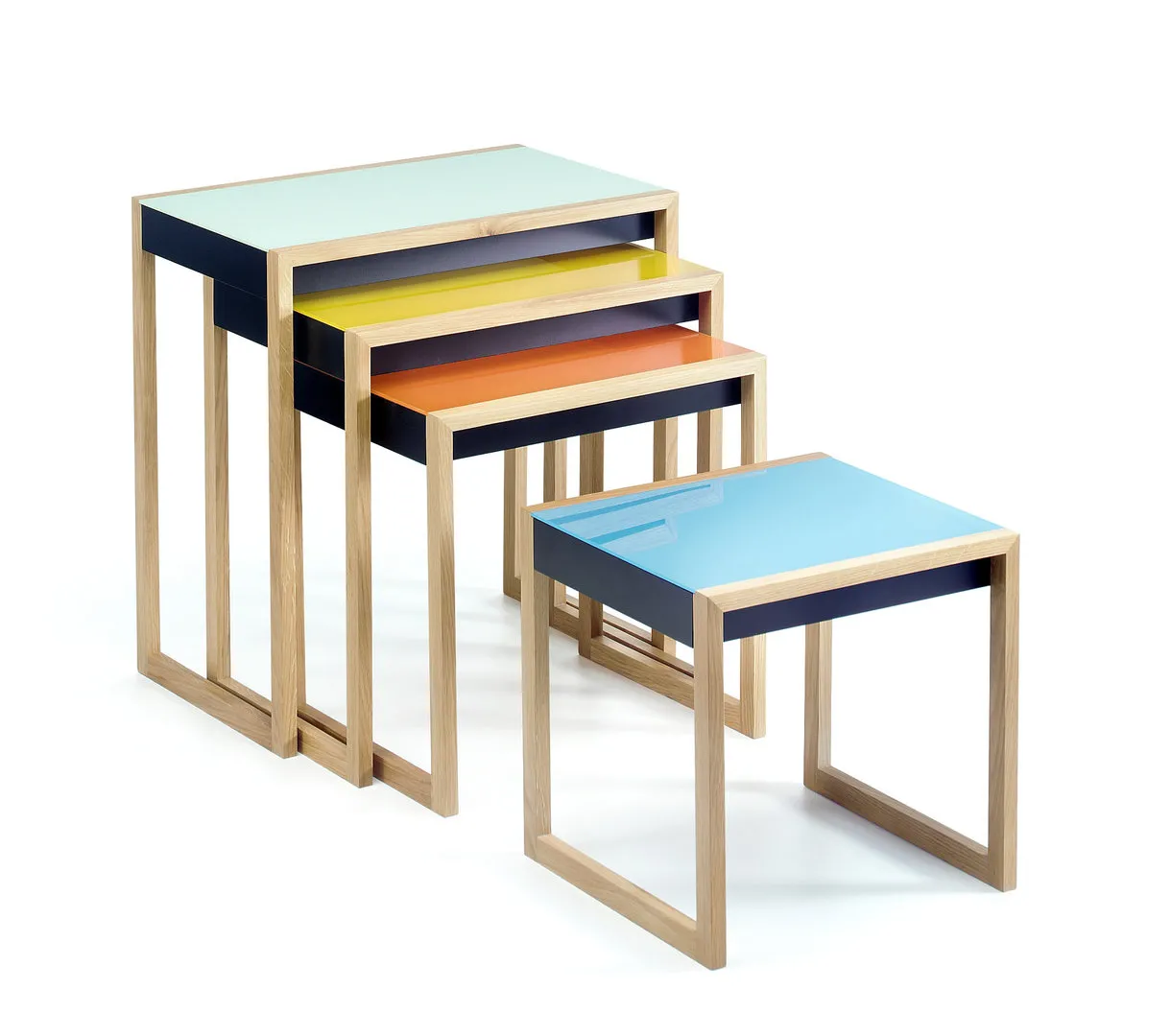K&M Josef Albers Nesting Tables Satztische, 4-er Set