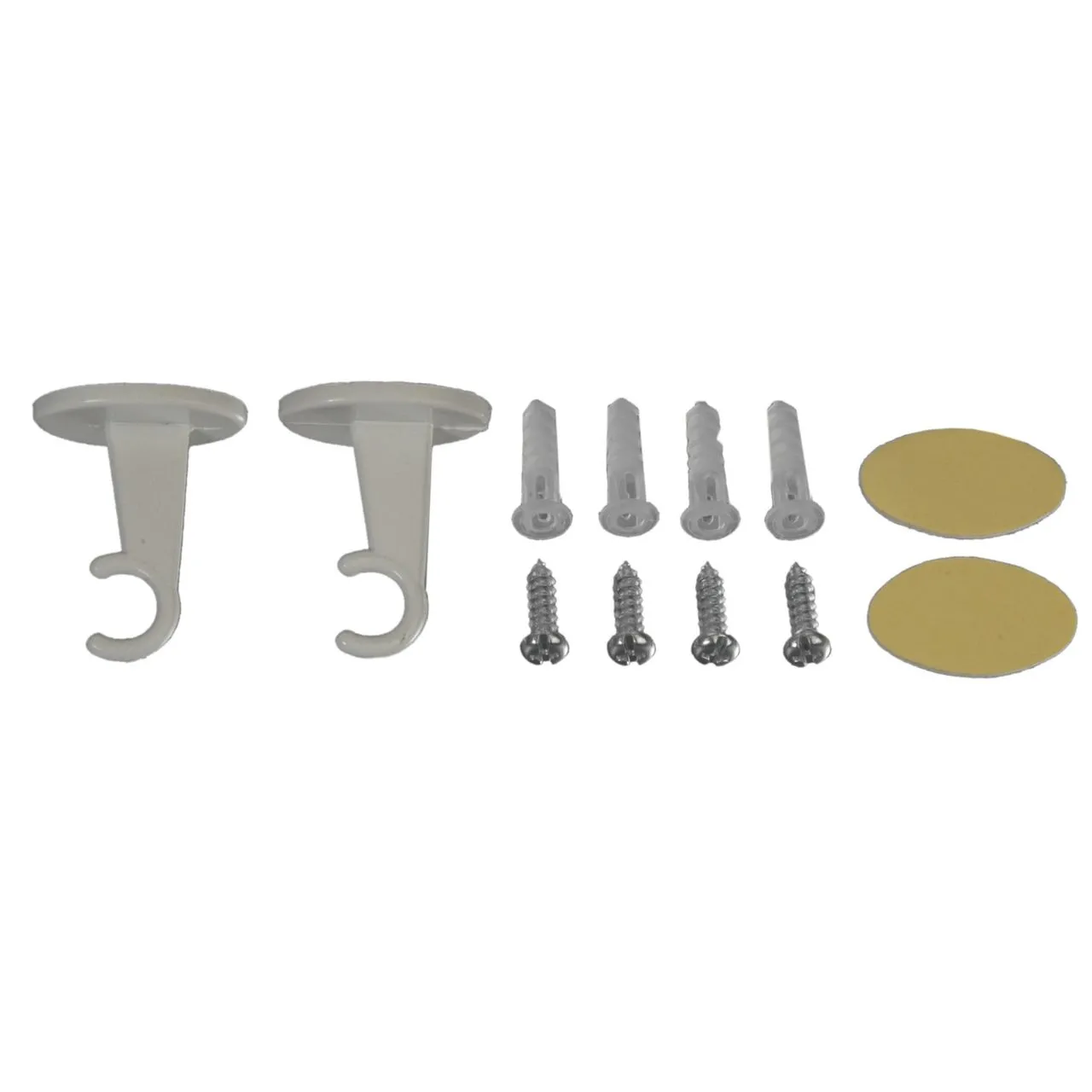 Träger für Bistrostange, Scheibengardinenstange 8 mm Ø, weiß, 2 Stück