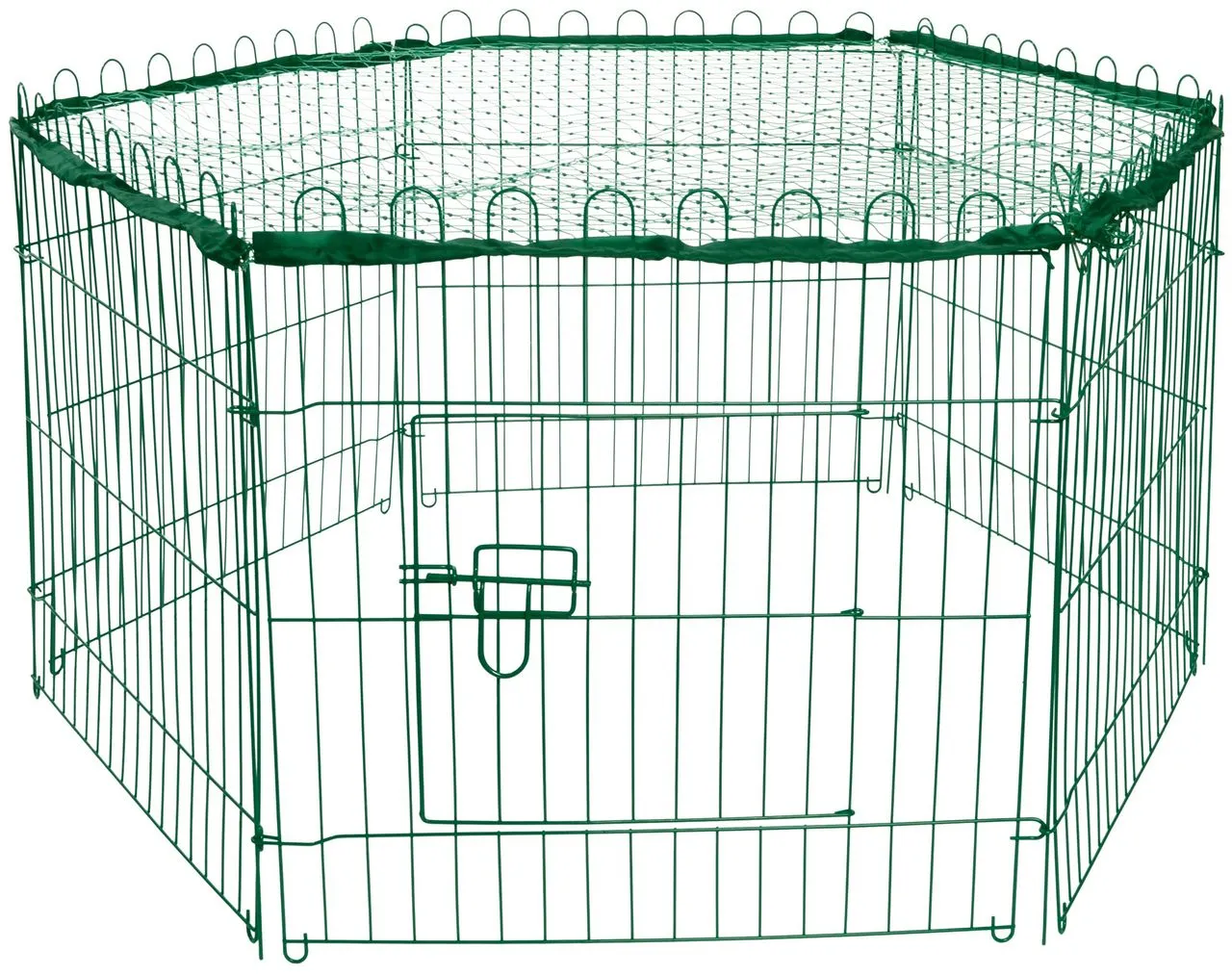 Freilaufgehege, 6-eckig, grün