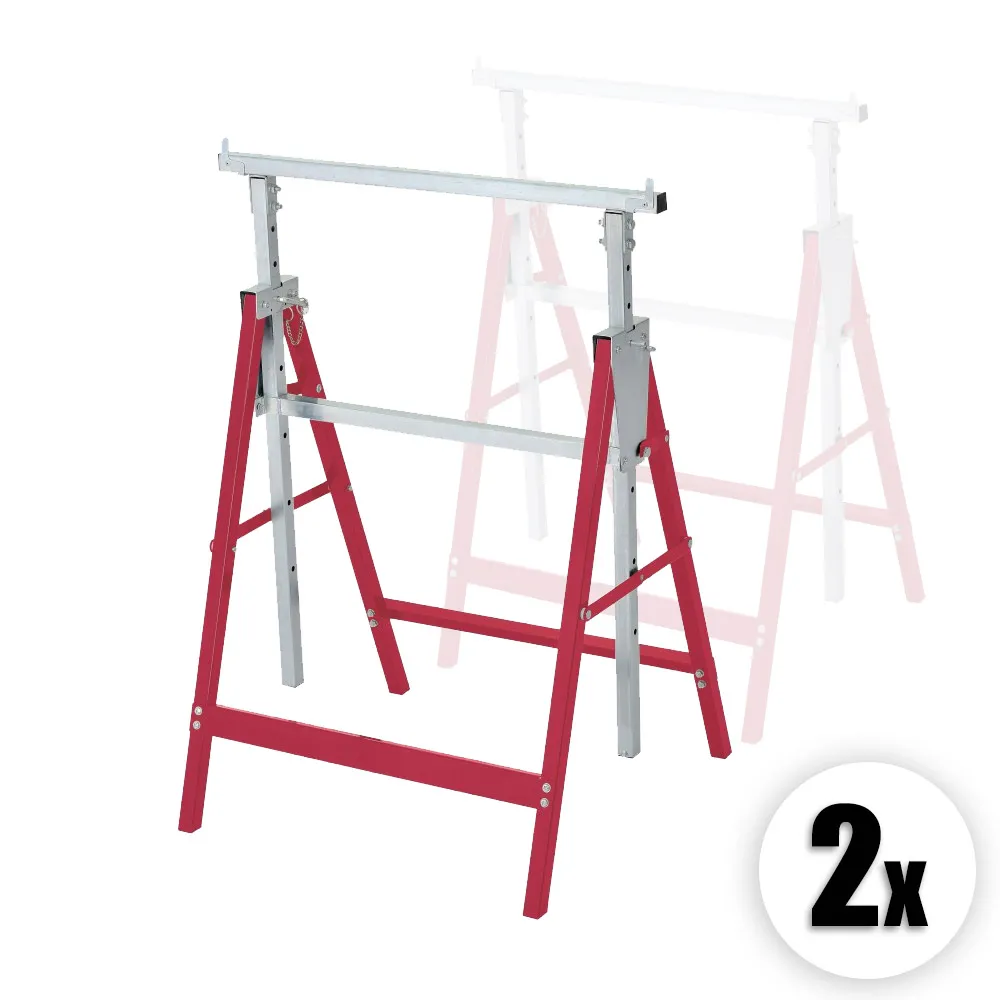 Arbeitsbock höhenverstellbar,  2er Set,  je Bock 200 kg Traglast