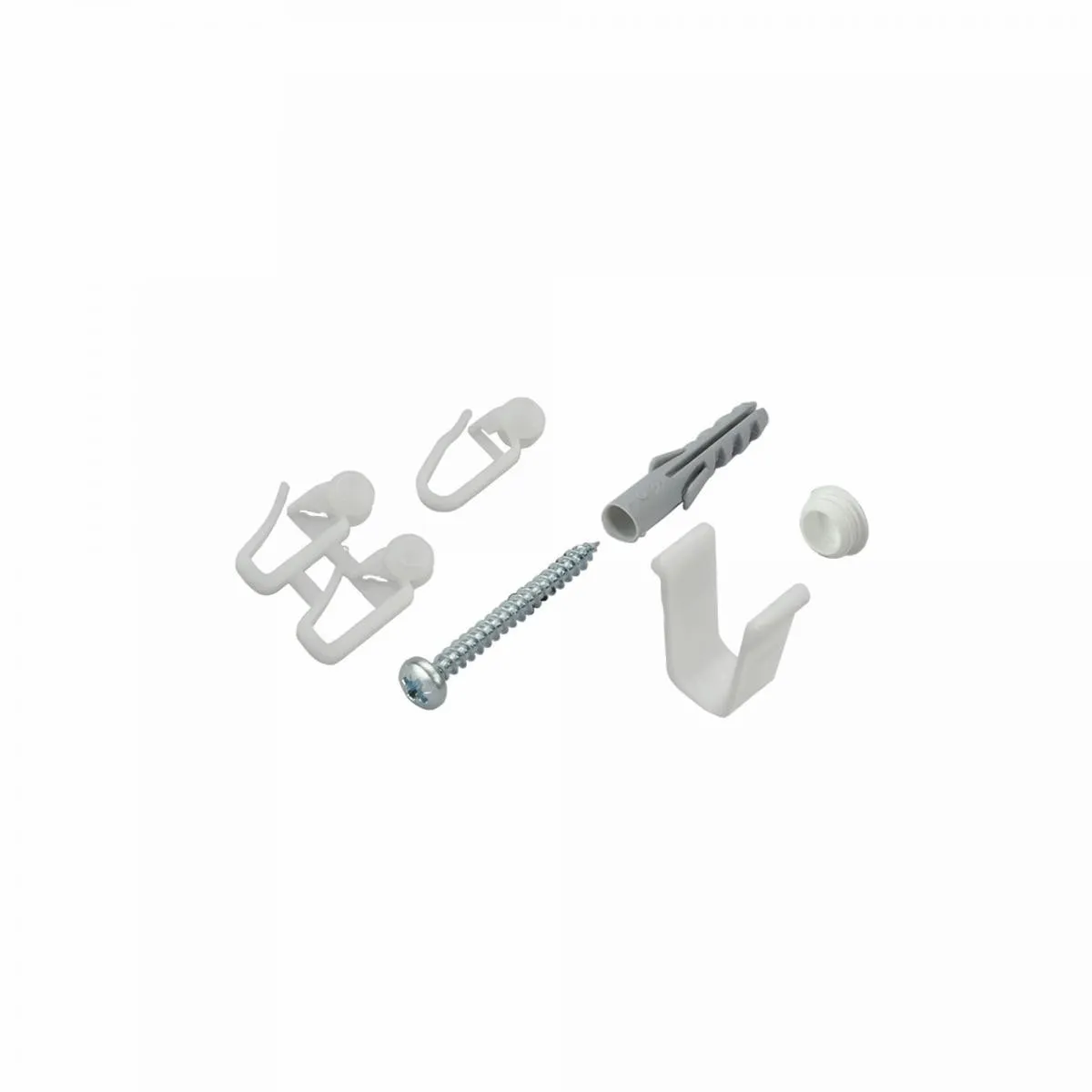 Zubehörset für Gardinenschiene, Vorhangschiene von 210-300 cm 2-3-läufig