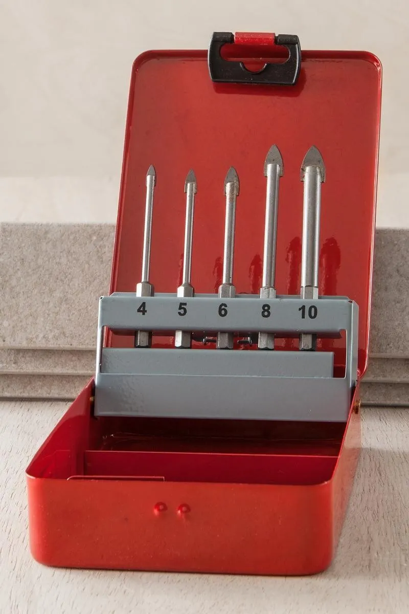 Glas- /Keramik- / Fliesenbohrer 5tlg.