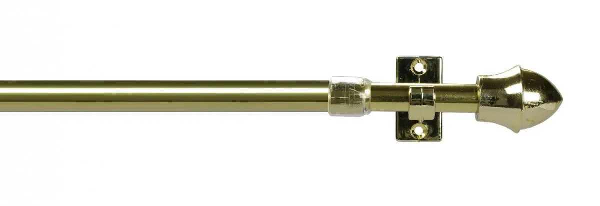 Cafehausstange, Scheibenstange El Paradiso 12 mm ø, 135 cm bis 225 cm ausziehbar, vermessingt