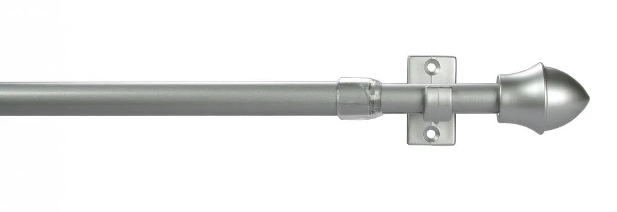 Cafehausstange, Scheibenstange El Paradiso 12 mm ø, 85 cm bis 135 cm ausziehbar, silber-matt