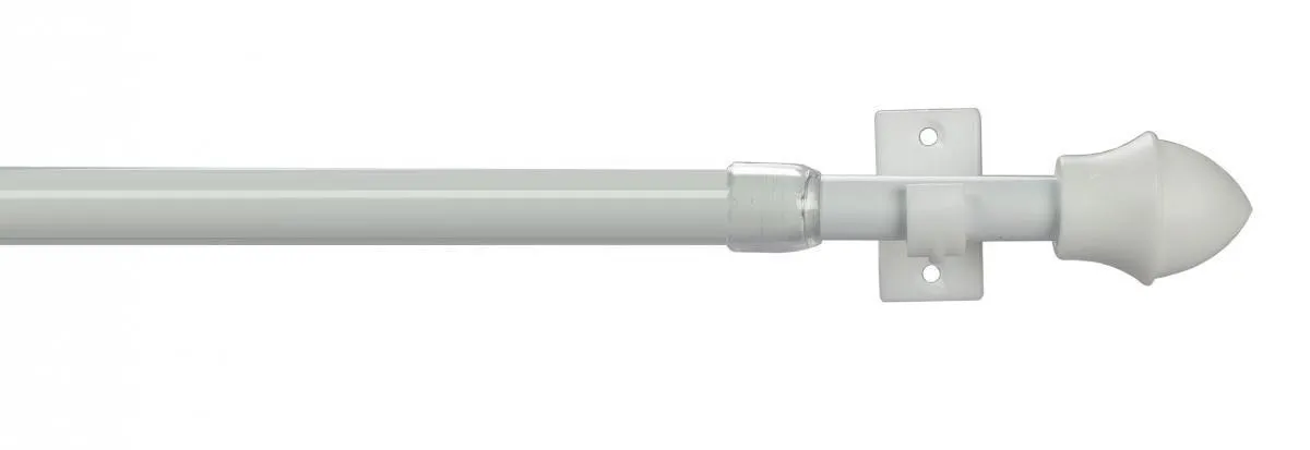 Cafehausstange, Scheibenstange El Paradiso 12 mm ø, 135 cm bis 225 cm ausziehbar, weiß