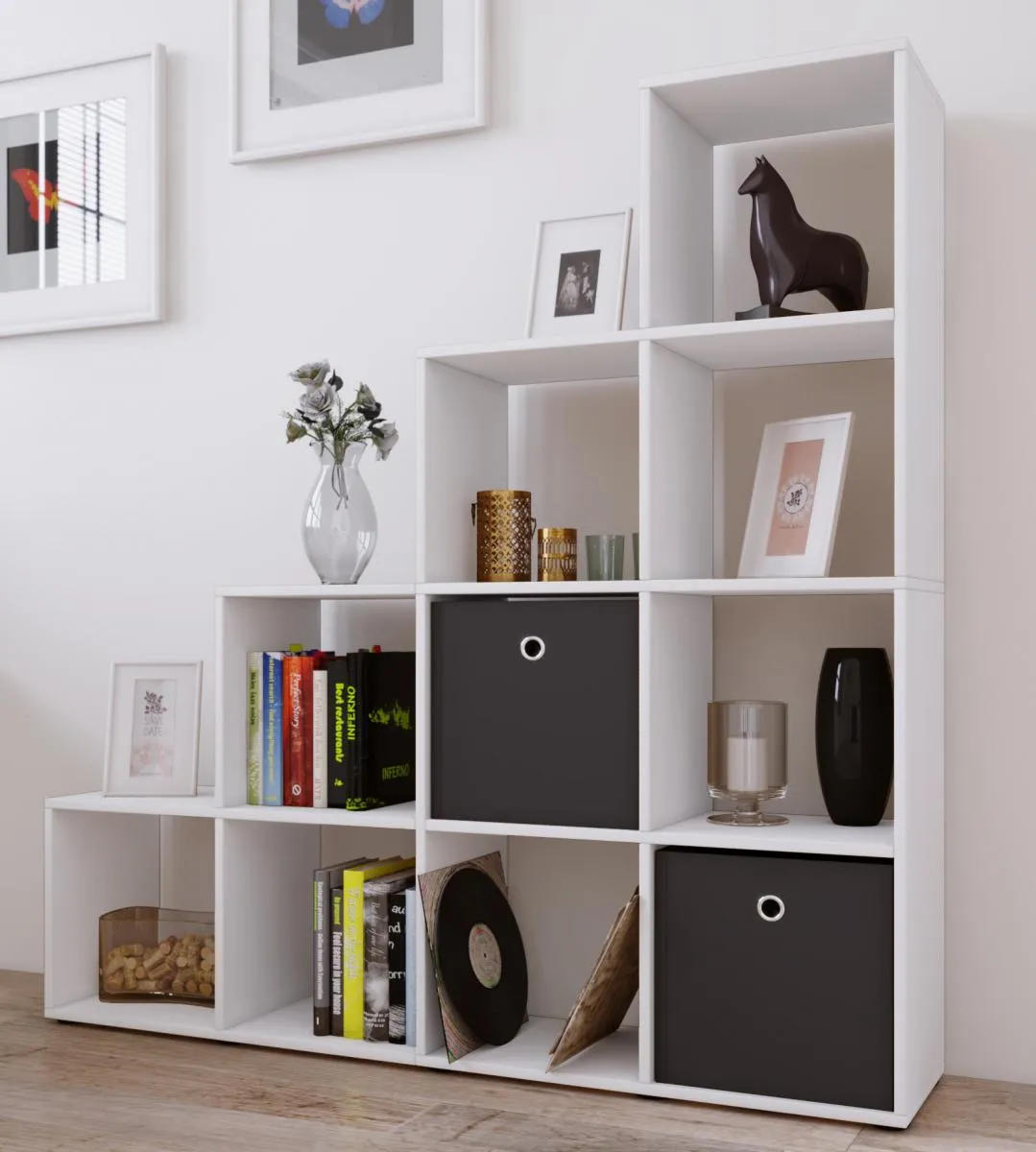 10er-Treppenregal "Napoli", Weiß