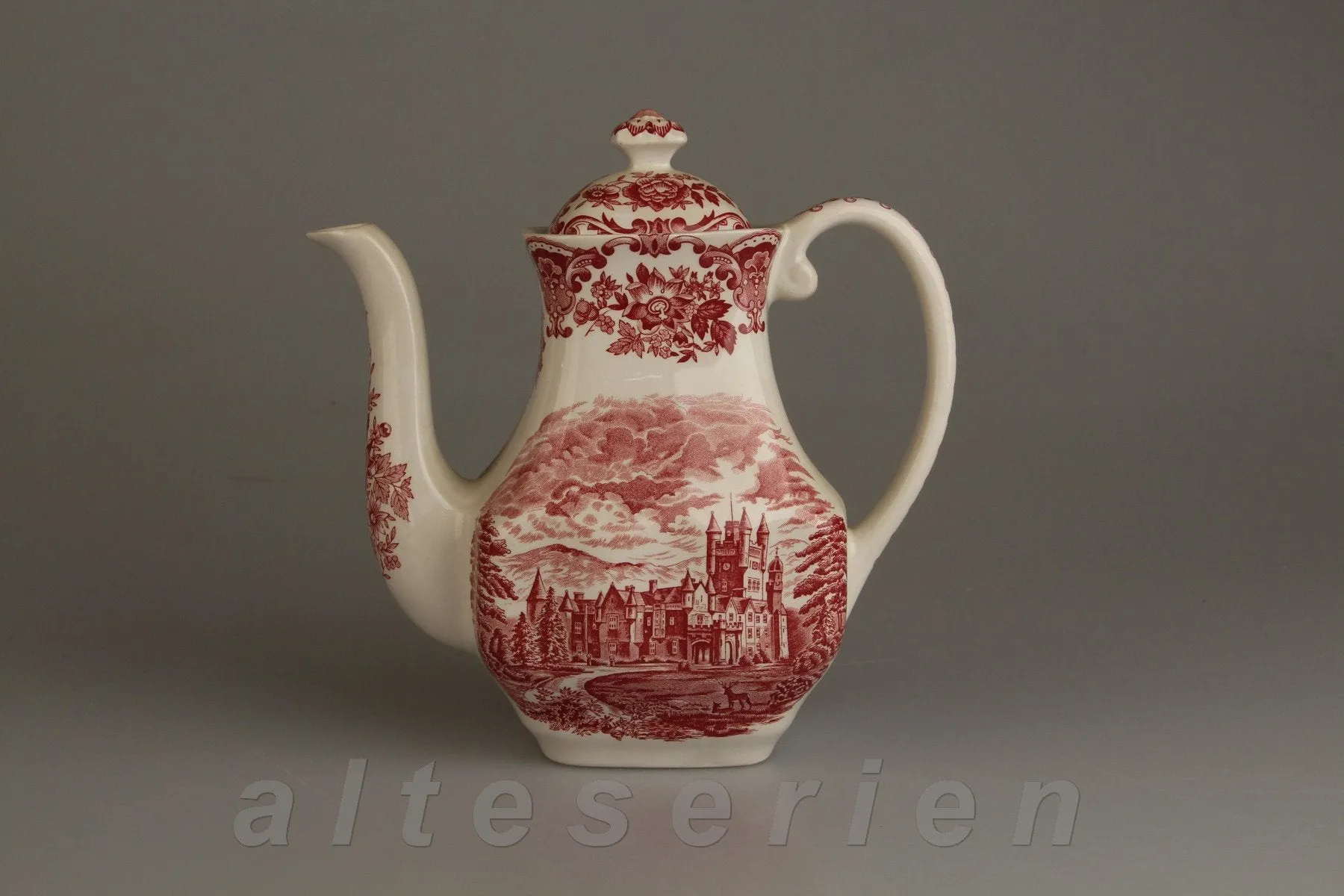 Kaffeekanne - Enoch Wedgwood Royal Homes of Britain Red