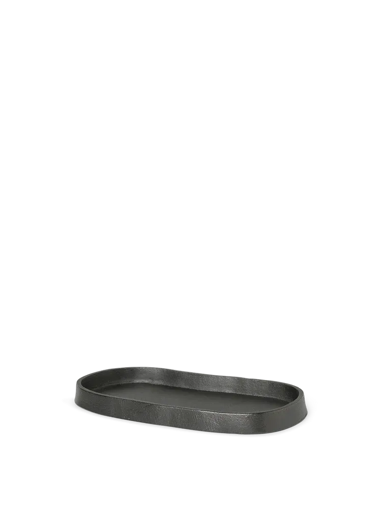 Yama Tray - Oval Blackened Aluminium
