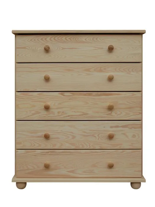 Kommode Kiefer massiv Vollholz natur Junco 136 - Abmessung: 100 x 80 x 42 cm (H x B x T)