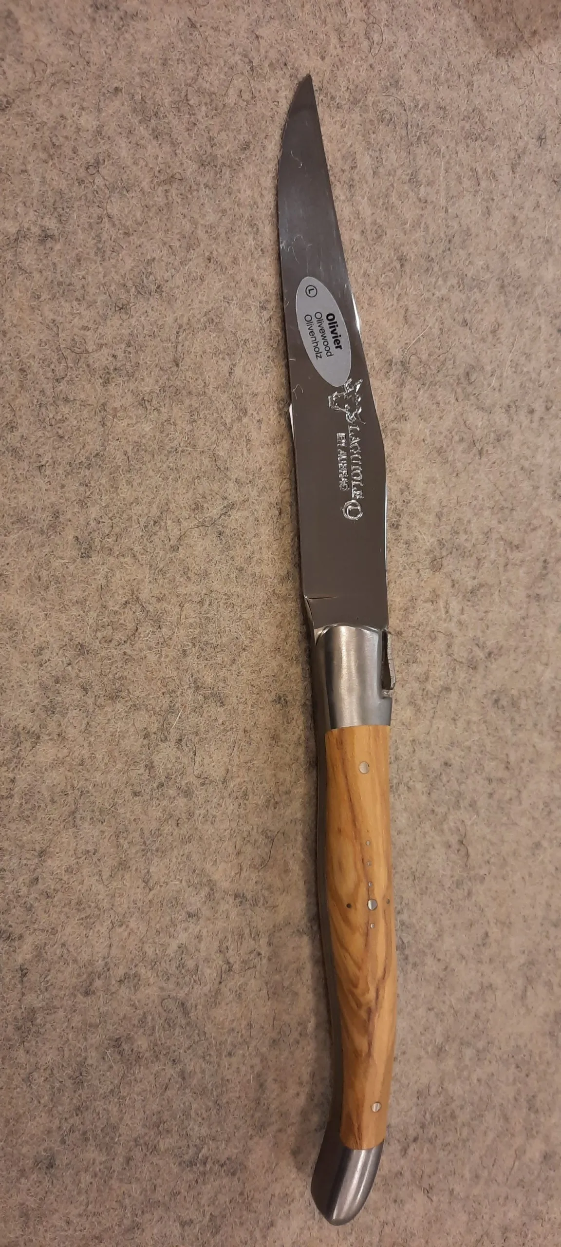 Steakmesser Laguiole Olivenholz