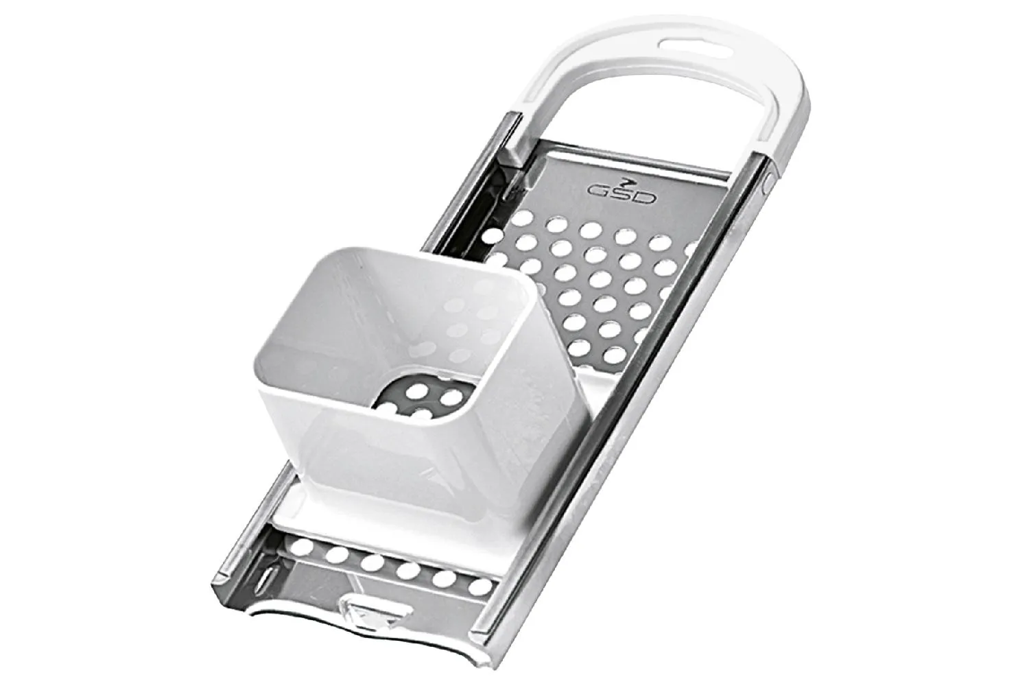 Spätzle-Hobel Lange Spätzle Hobel aus Edelstahl, Griff &Teigbehälter aus weiße