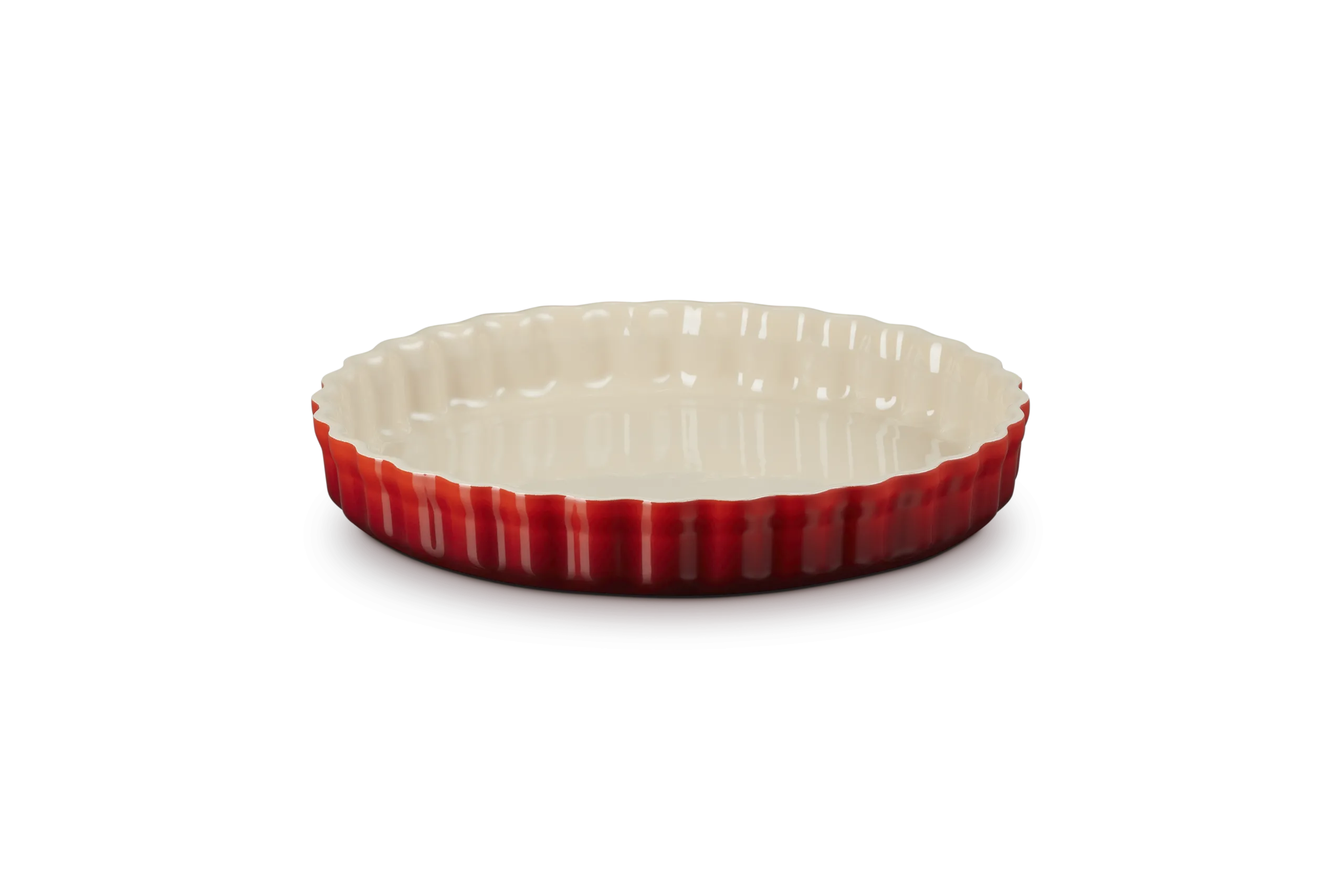 Tarteform 28cm, 2,1l kirschrot/creme Steingut