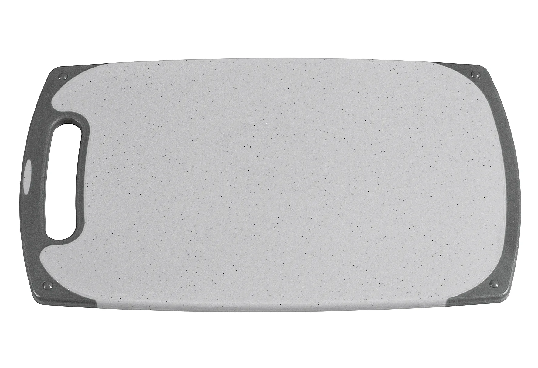 Schneidbretter Kunststoff mit rutschfester Seiten- einfassung grau / granit (LxB):20x33 cm