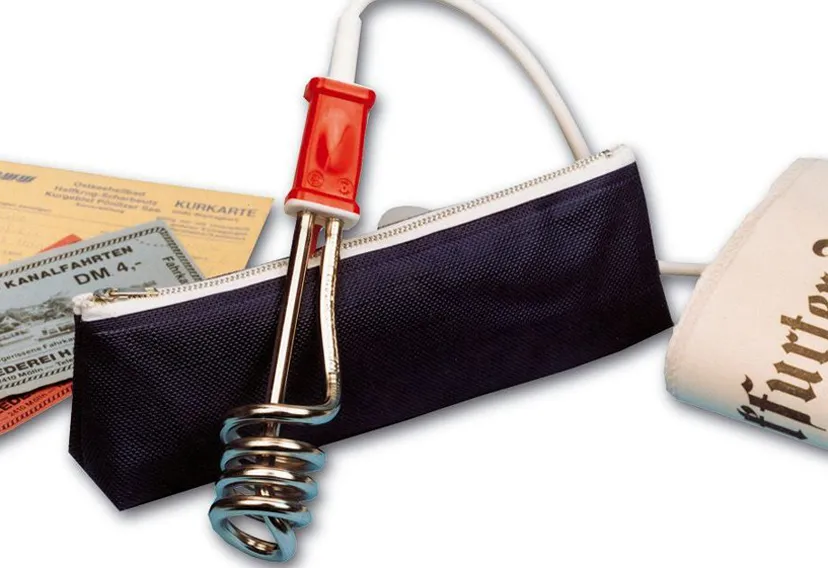 Reisetauchsieder RTE 304 mit Überhitzungsschutz,in farblich sortiertem Etui