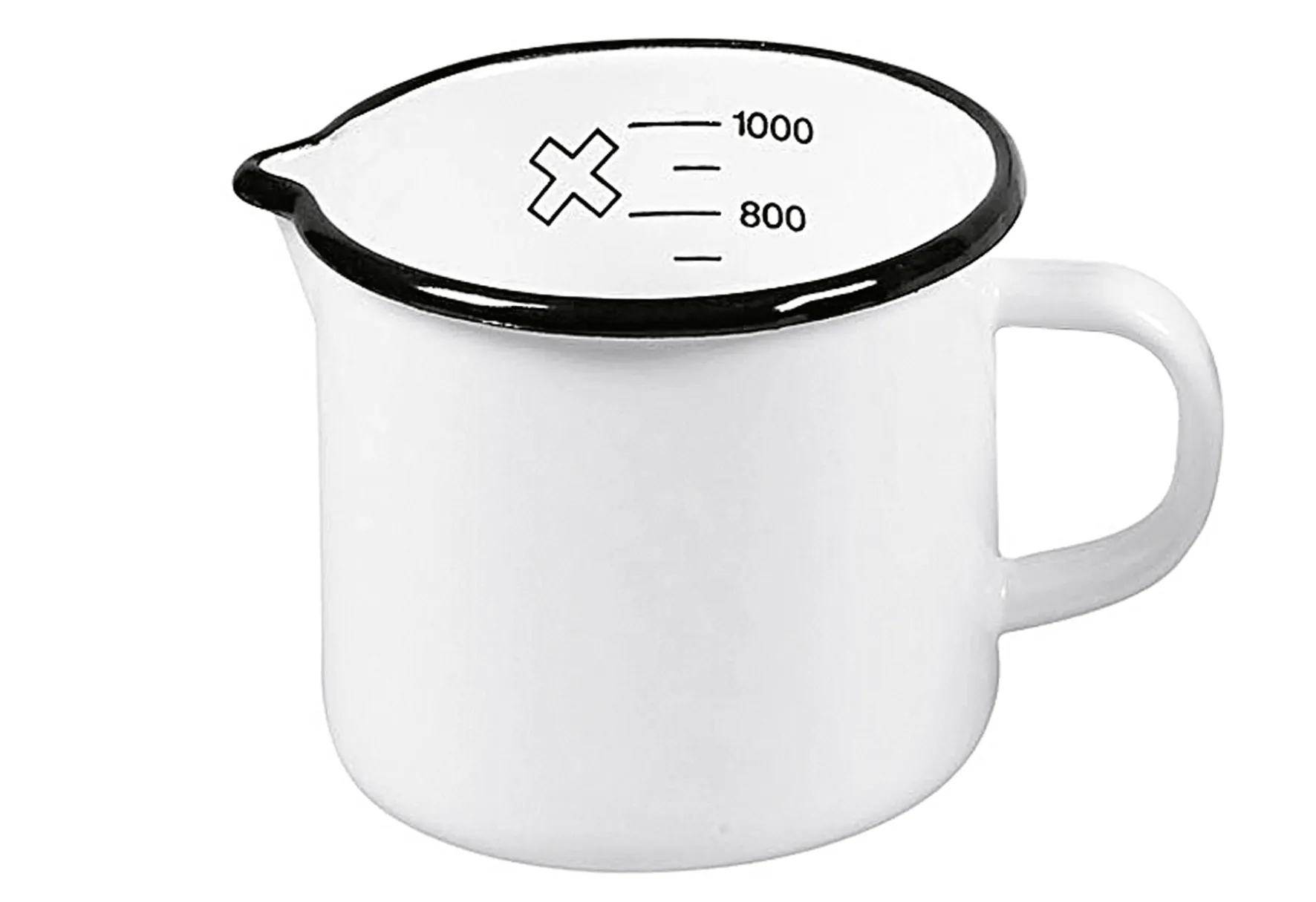 Milchtopf  Emaille, mit Ausguss 1,25 l, Ø 12 cm