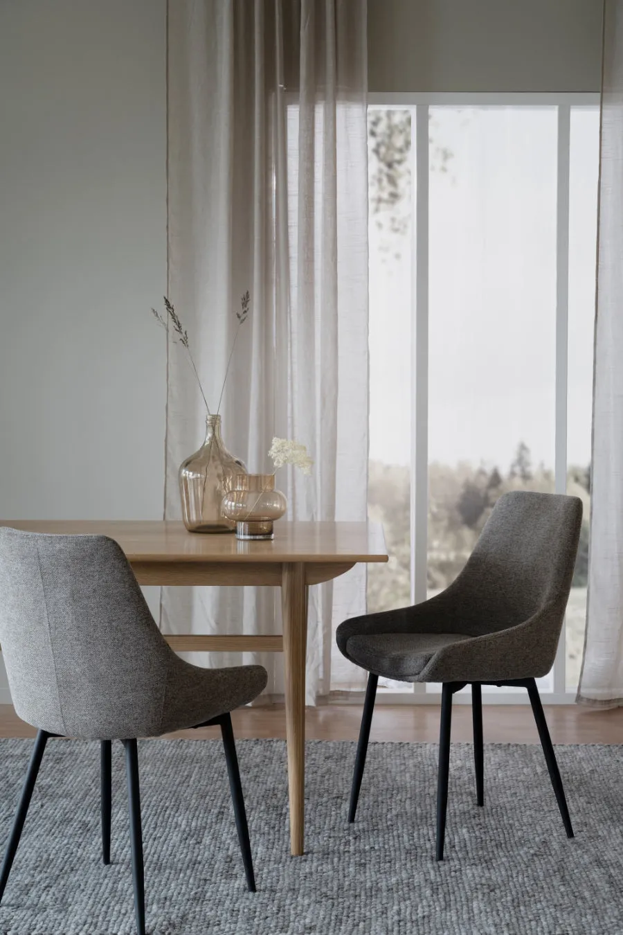 SIERRA Fabric Set of 2 Chairs Rowico