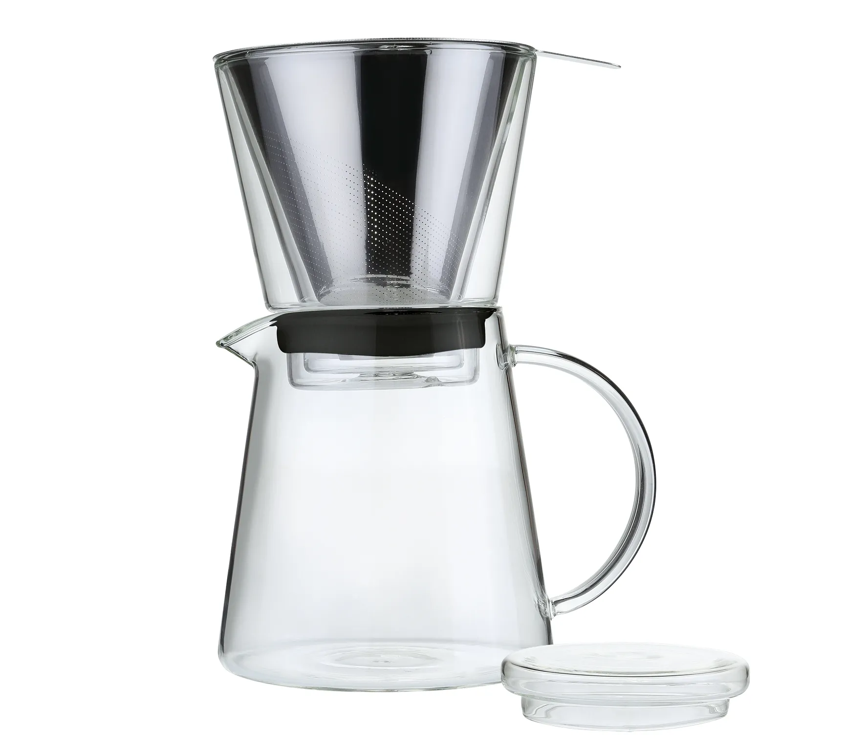 Kaffeezubereiter ''Coffee Drip'' 6 Tassen feinmaschiger Doppelfilter hitzebeständiges Glas