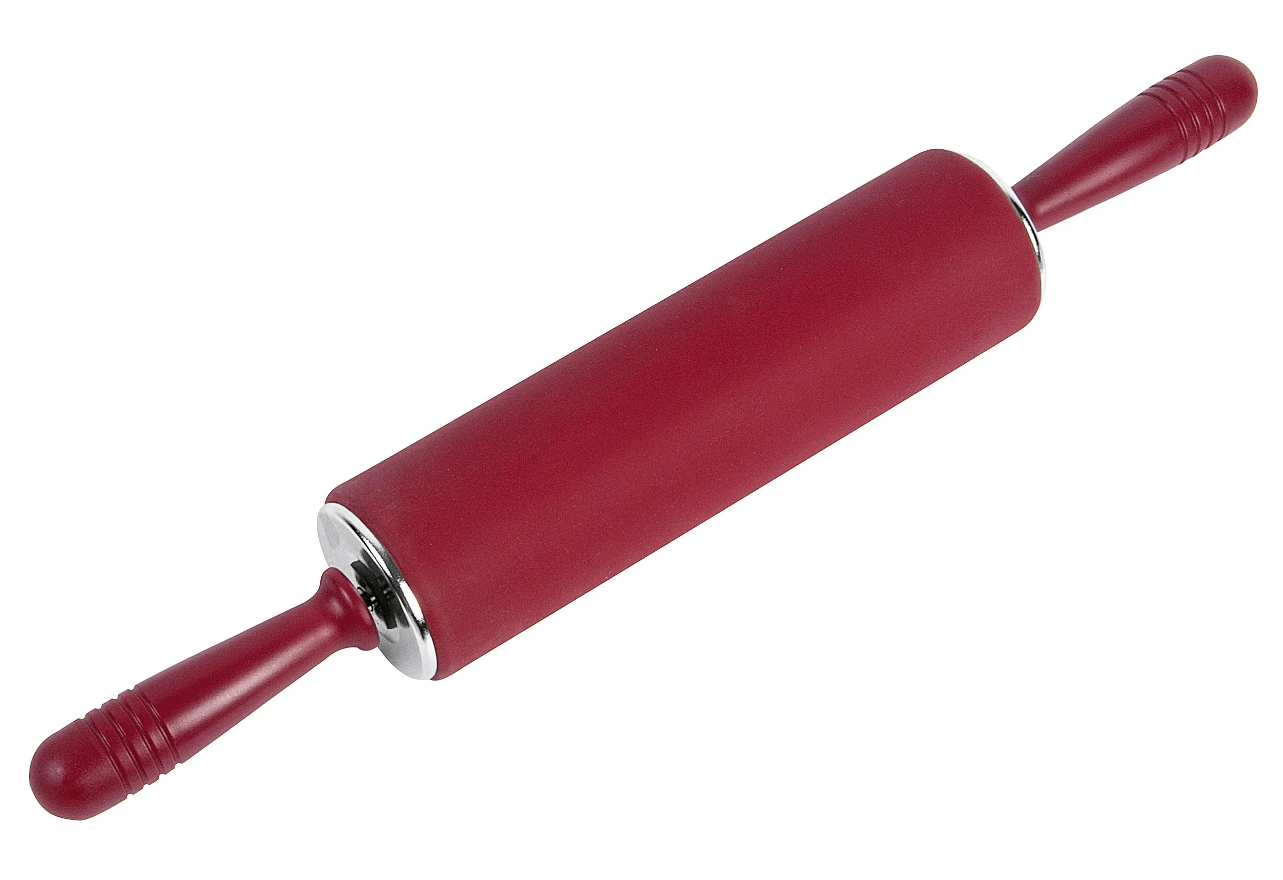 Flex Red Teigrolle Silikon mit Metallkern, ergonomische Griffe