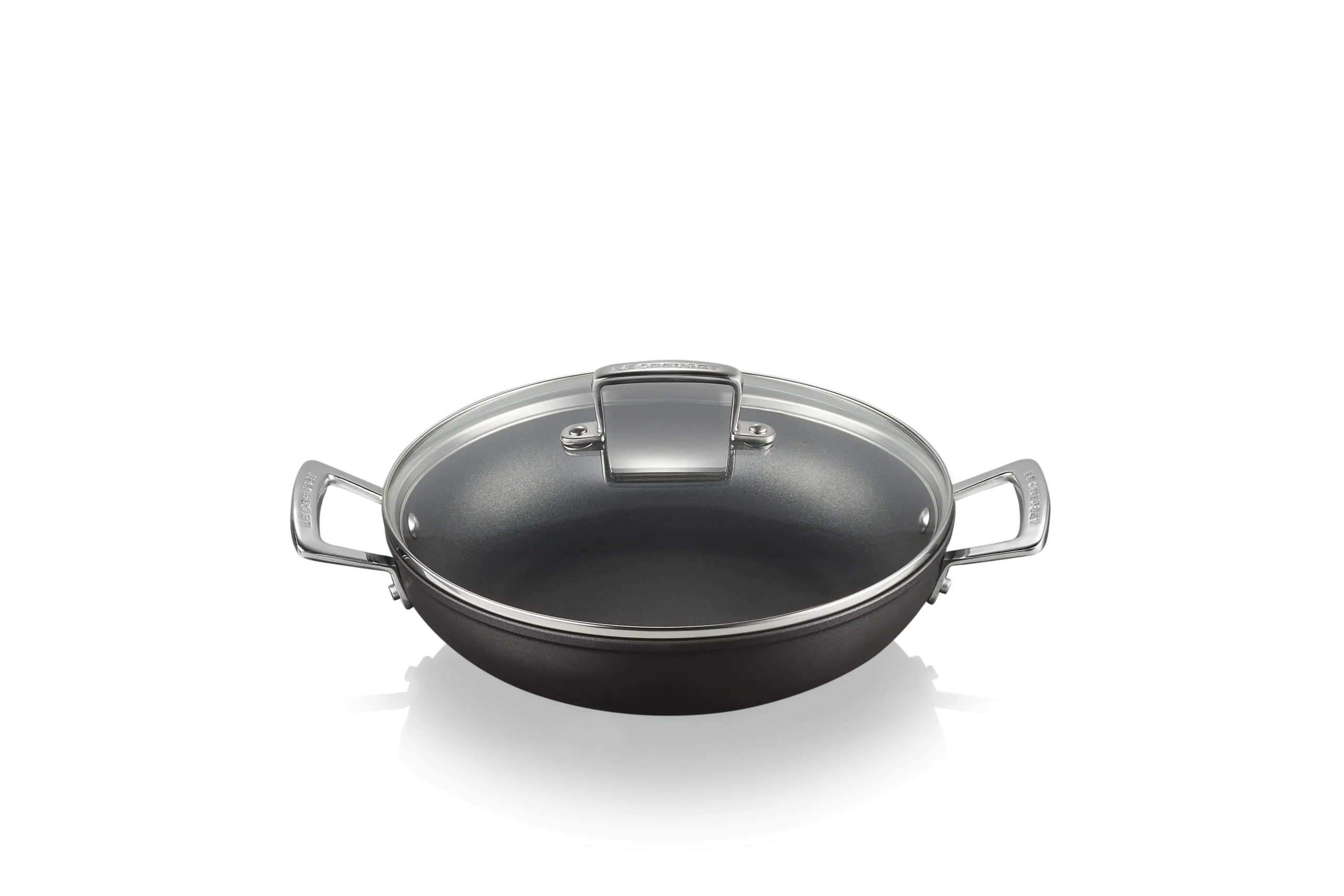 Aluminium Profipfanne 26cm mit Deckel Servierpfanne mit zwei Griffen