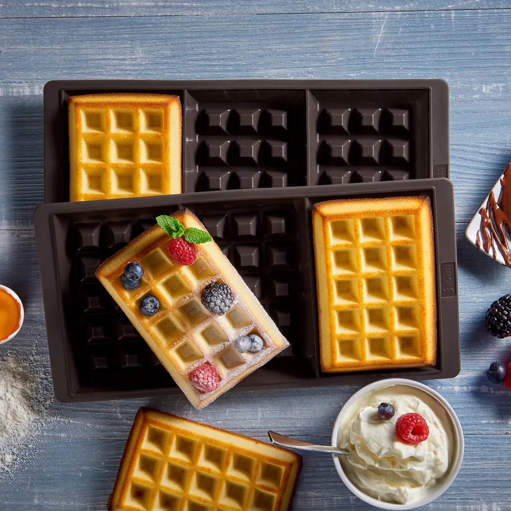 Flexiform Waffel,FlexiForm aus 100 Prozent Platin- Silikon lebensmittelecht, geschmacksneutral,