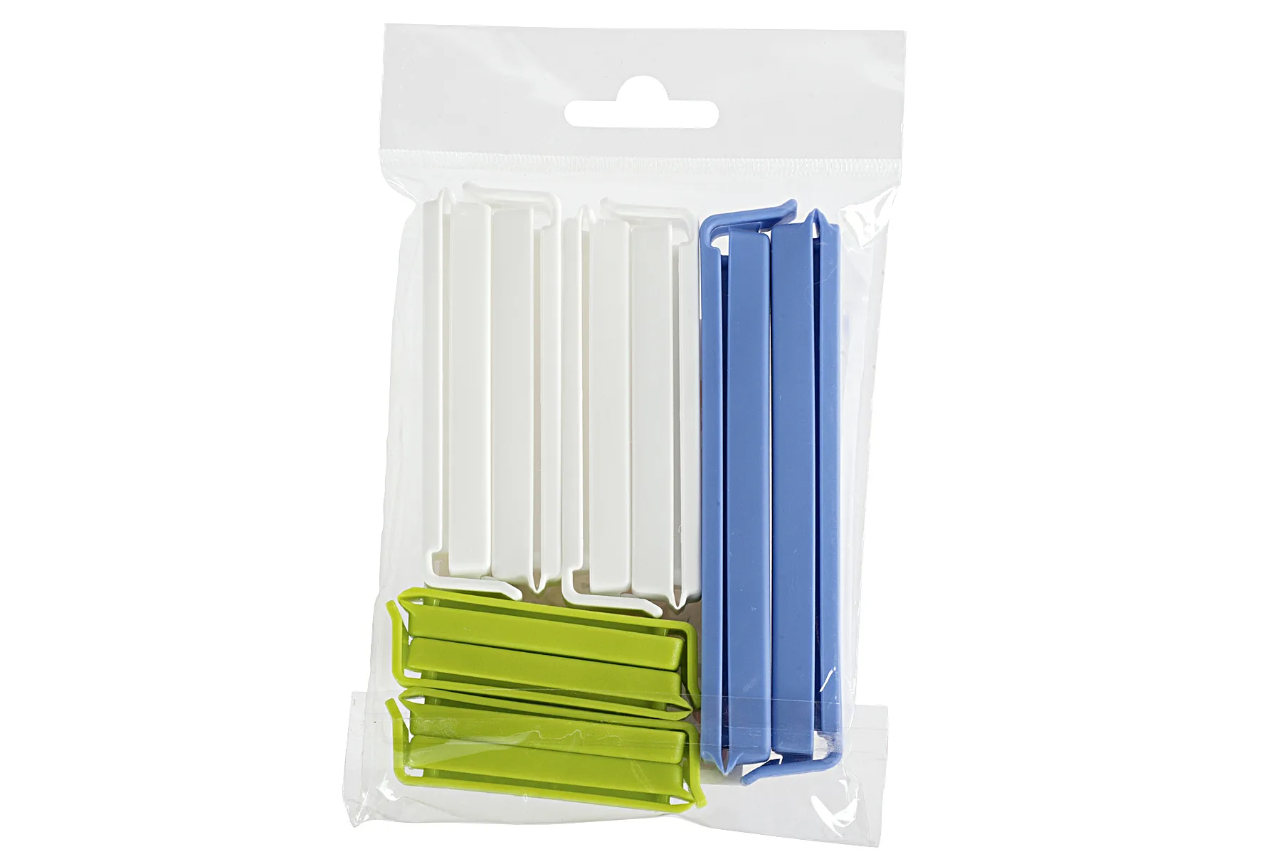Tüten-Verschlussclips 10teilig blau / grün / gelb
