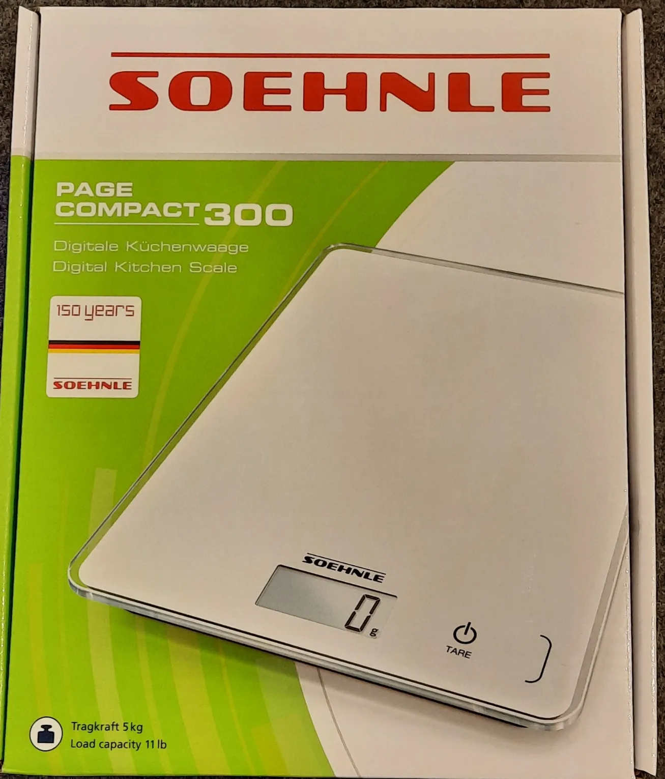 Digitale Küchenwaage Page Compact 300 Umschaltbar zwischen g und oz / lb