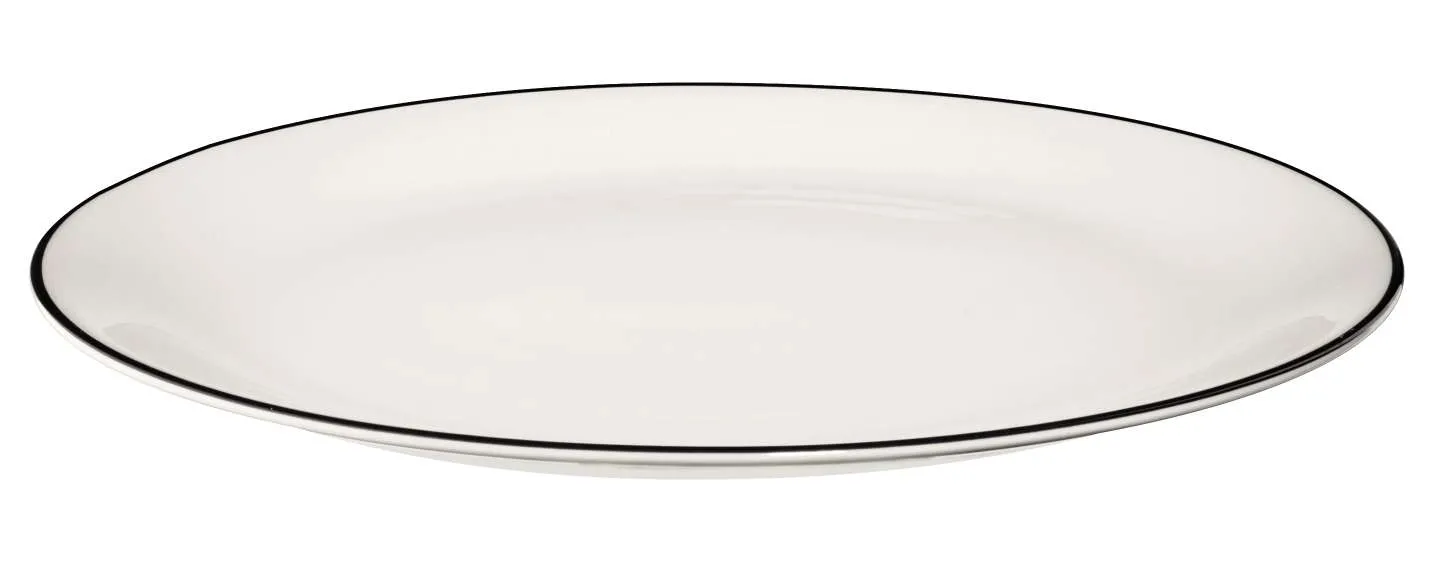 à table ligne noir Teller flach,Ø26,5cm Fine Bone China