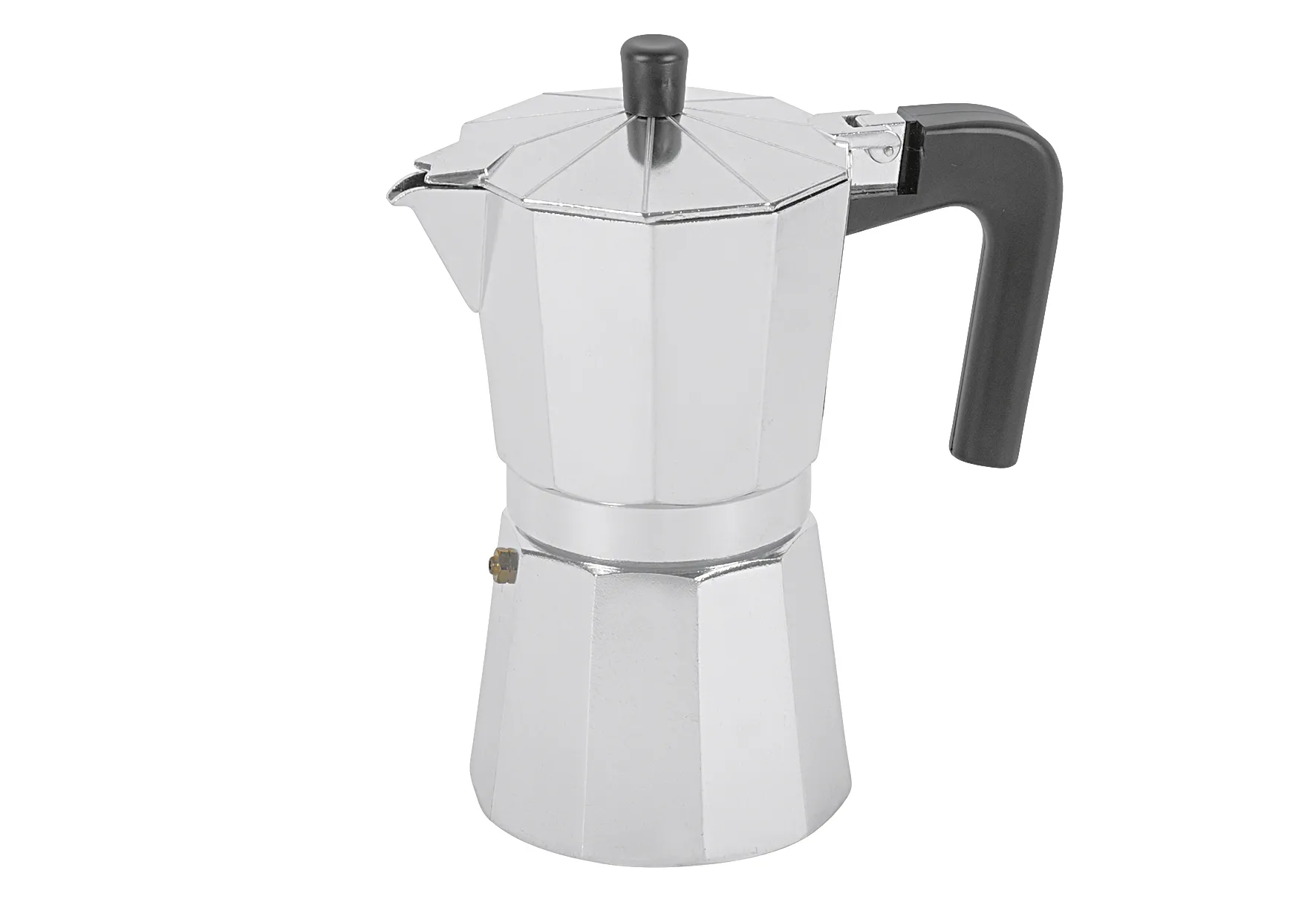 Espressokocher CLASSICO Induktion 9 Tassen aus Aluminium + achteckige Form