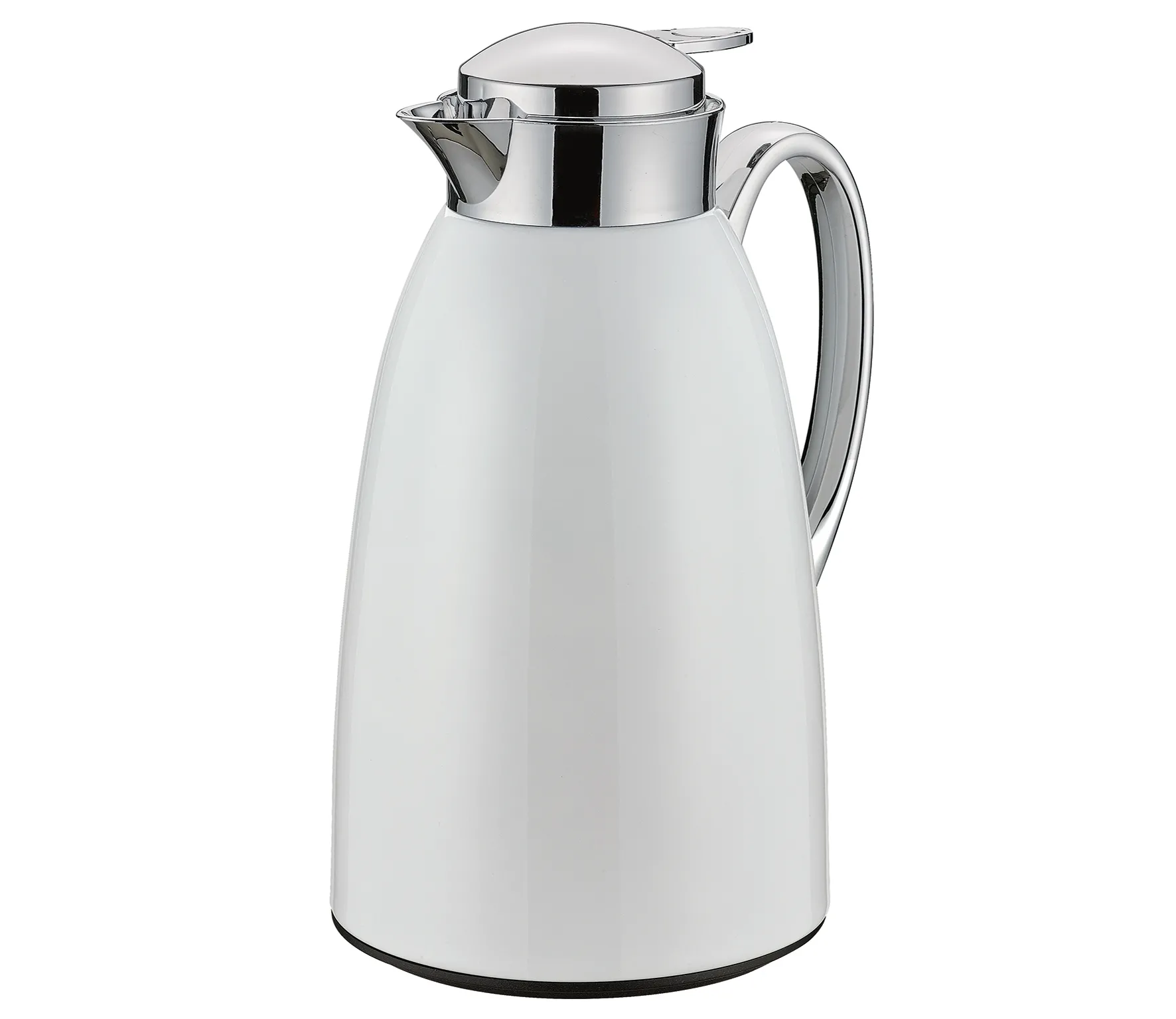 Isolierkanne VENEZIA weiß 1,0l  für heiße oder kalte Getränke,mit Vakuum-Hartglas