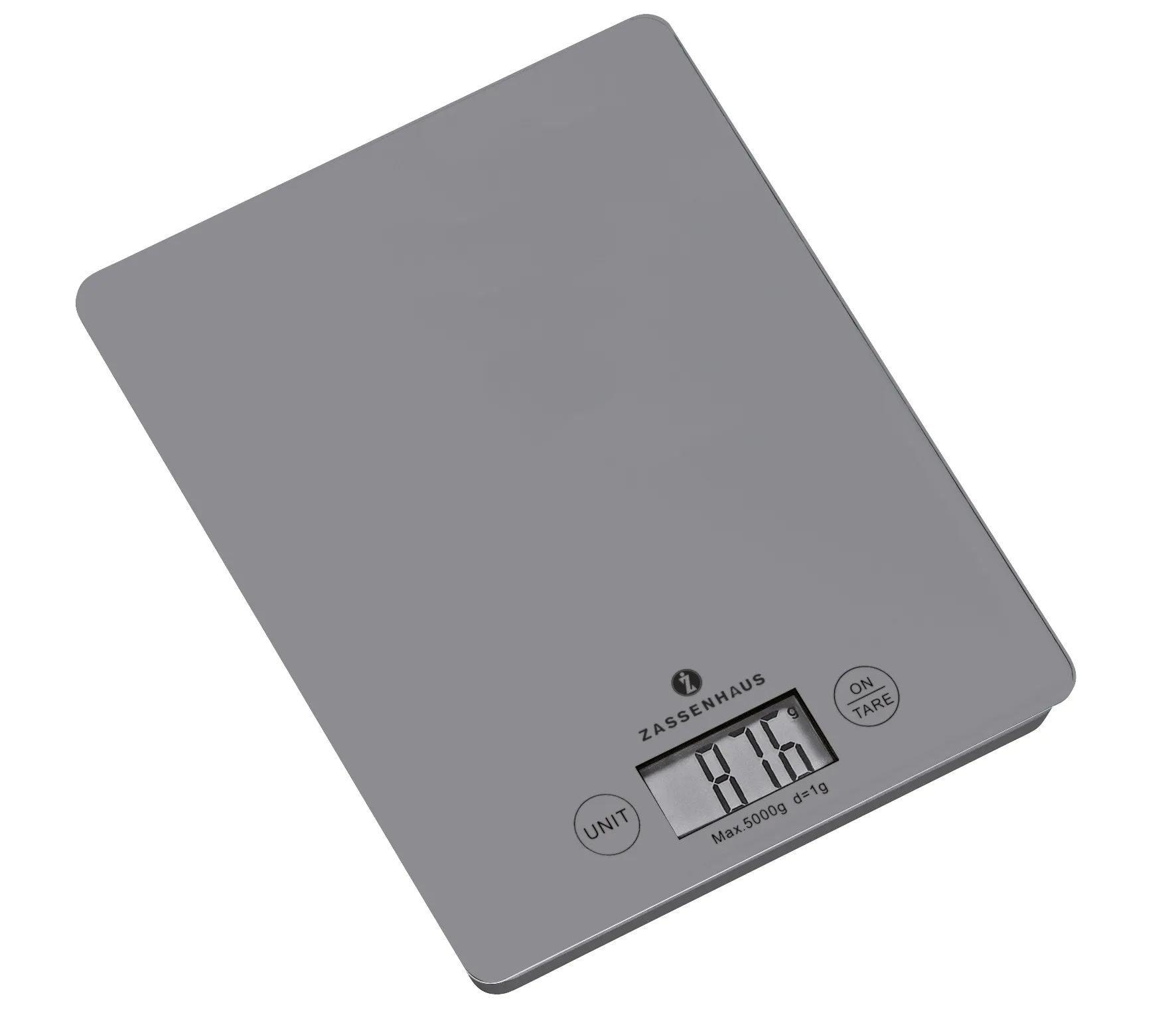 Digital-Waage ''BALANCE'' cool grey 5 kg Tragkraft, mit Zuwiegefunktion