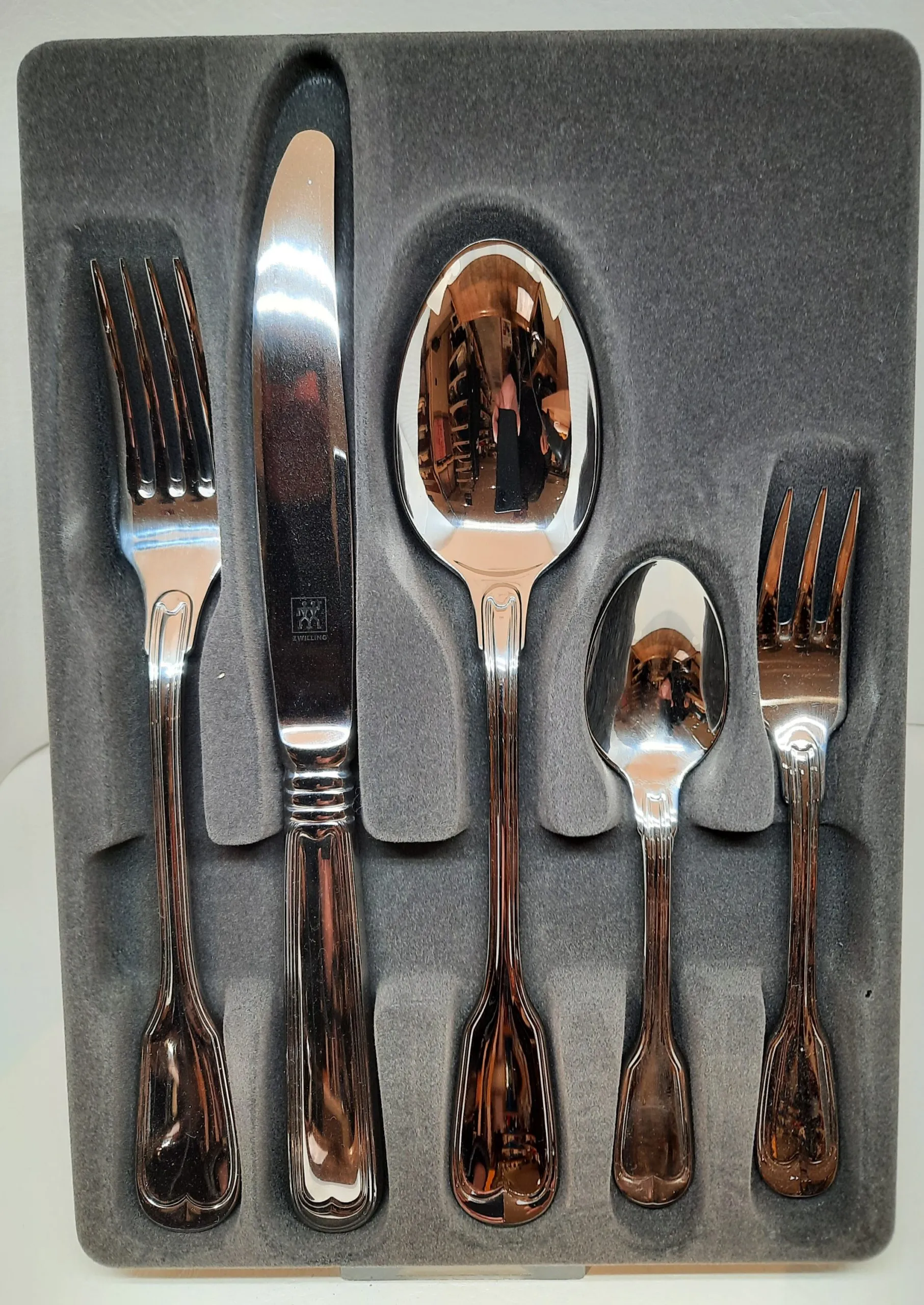 Klassisch Faden 30tlg. Besteckset für 6 Personen jeweils 6x Messer,