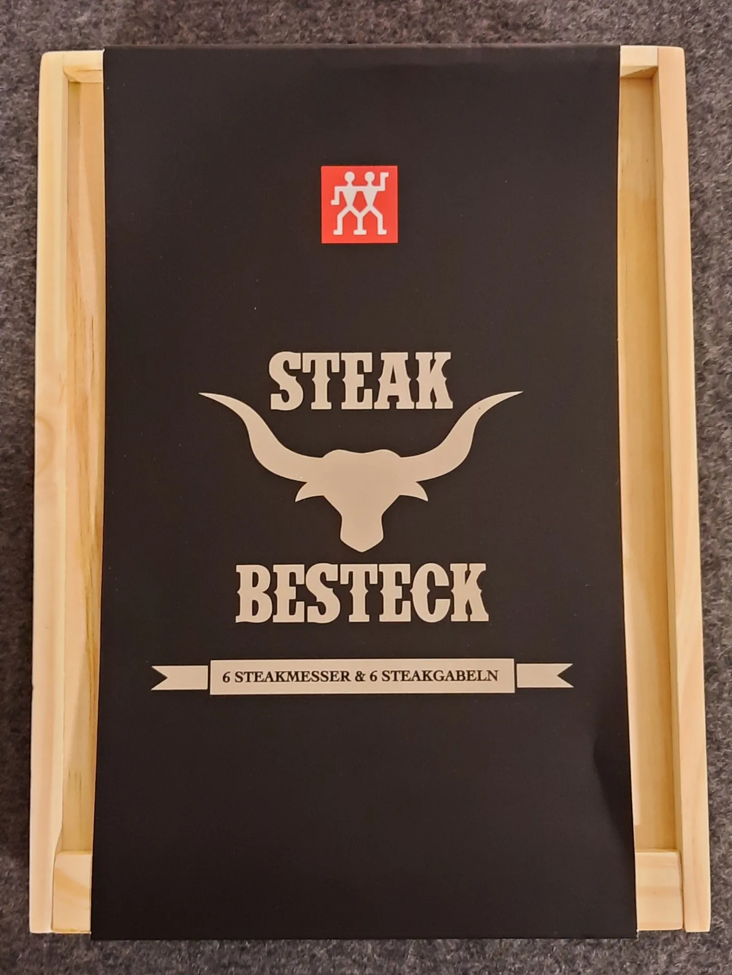 Steakset 12tlg.in Geschenkverpackung 6 Gabeln und 6 Steakmesser edelstahl