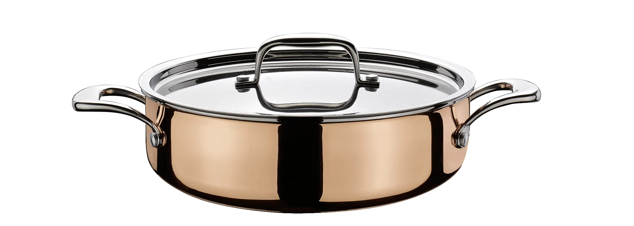 Gourmettopf mit Deckel CULINOX 28cm außen 0,5 mm Kupfer