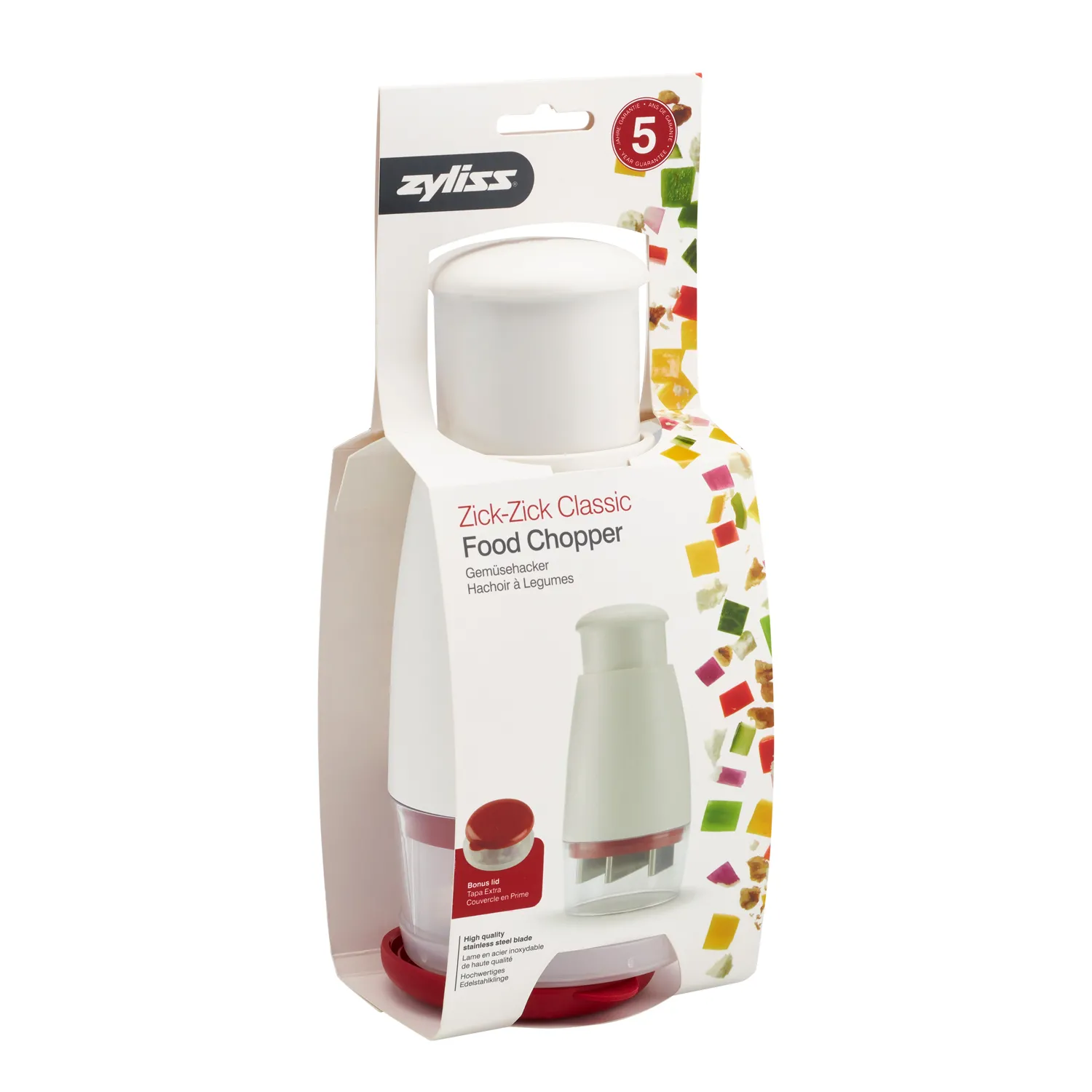 Zick-Zick Classic Hackt und zerkleinert Zwiebeln,Gemüse u.Nüsse