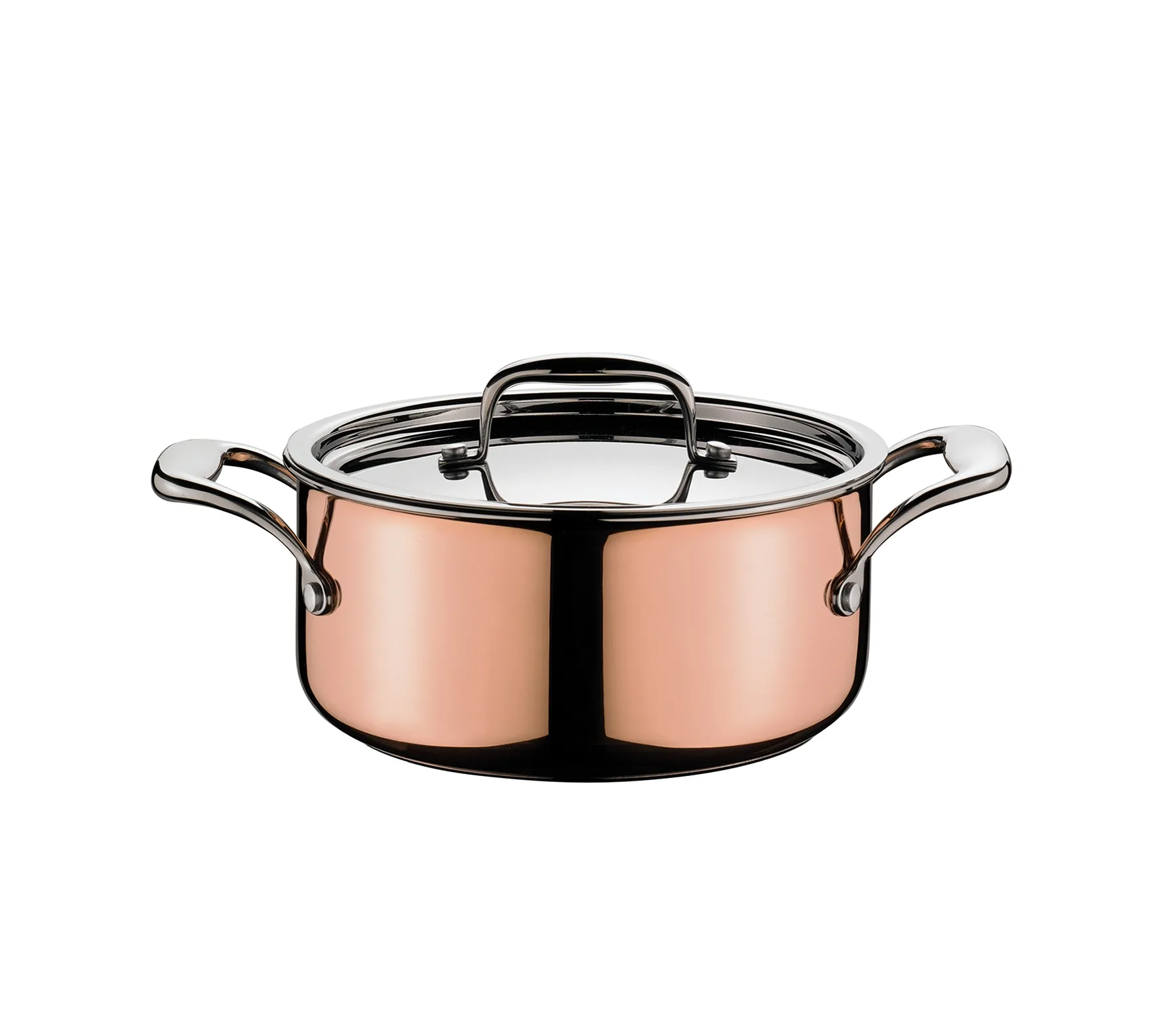 Bratentopf nieder20 mit Deckel CULINOX außen 0,5 mm Kupfer
