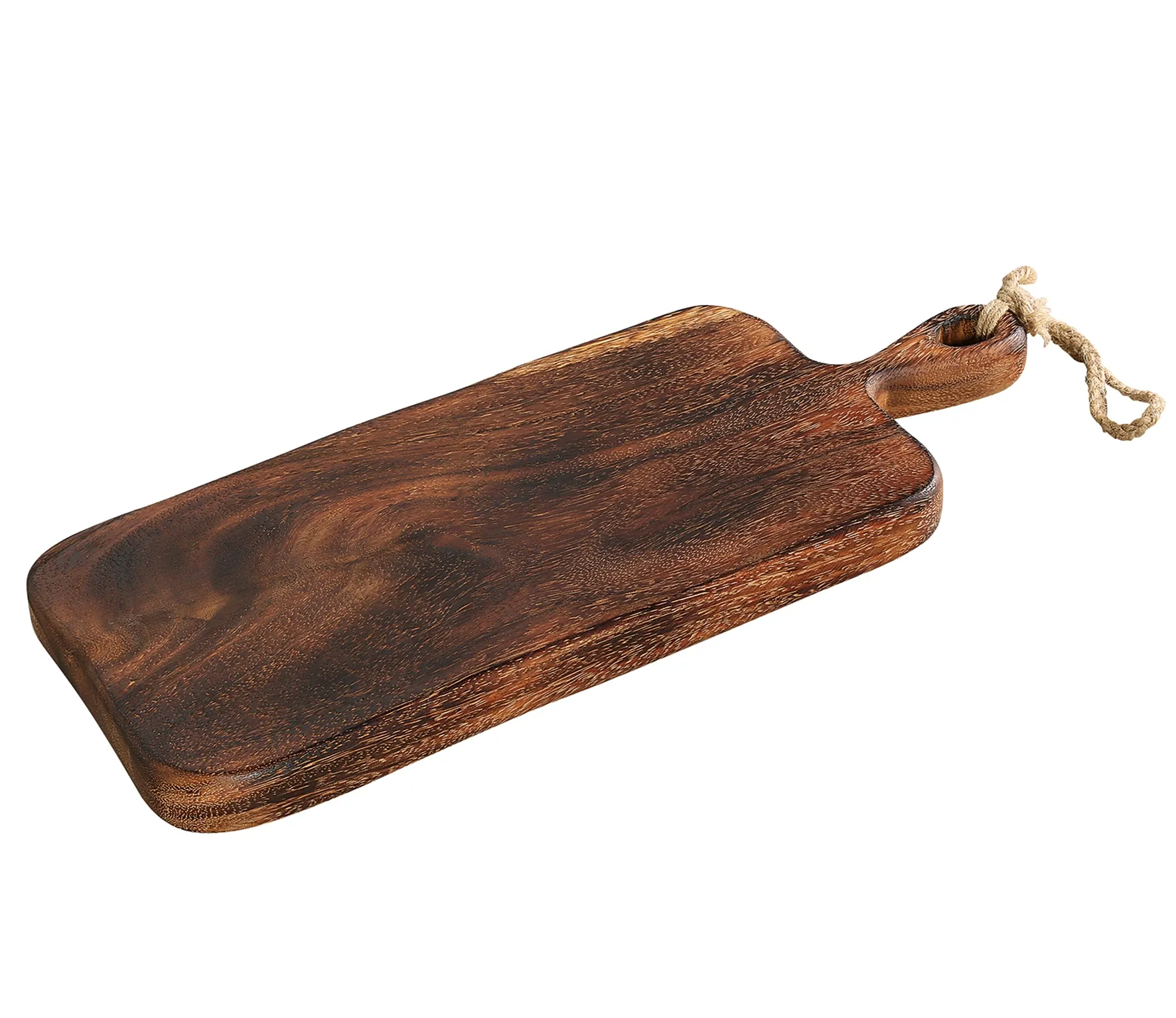 Griff-Servierbrett Akazie 46x19 Klassiker in Akazie + widerstandsfähig