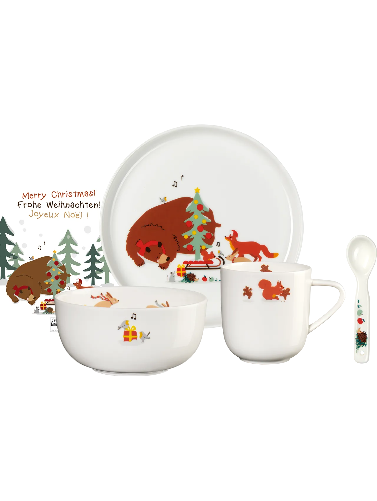 5-teiliges Kindergeschirrset Christmas for Bruno