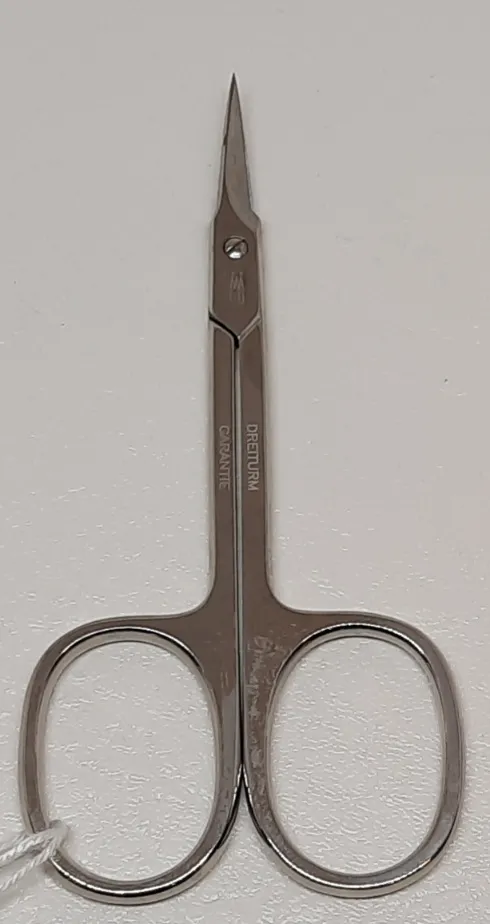 Hautschere Turmspitze Normalstahl vernickelt, 9 cm