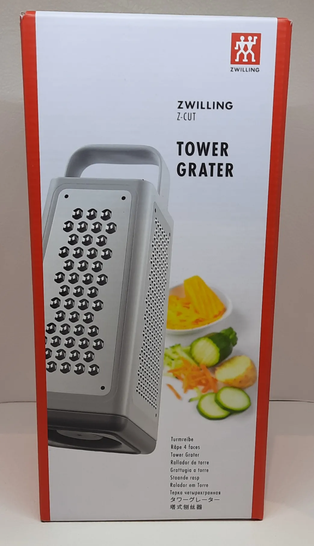 2-Wege-Vierkantreibe incl.Auffangschale feines, mittleres und grobes Reiben und Hobeln