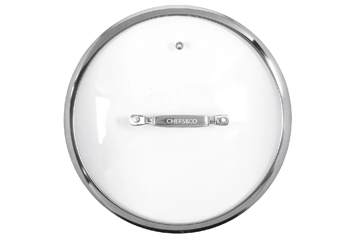 CHEFS & CO. Glasdeckel 20cm, Pfannendeckel Sichtkochen dank Dampföffnung, backofentauglich