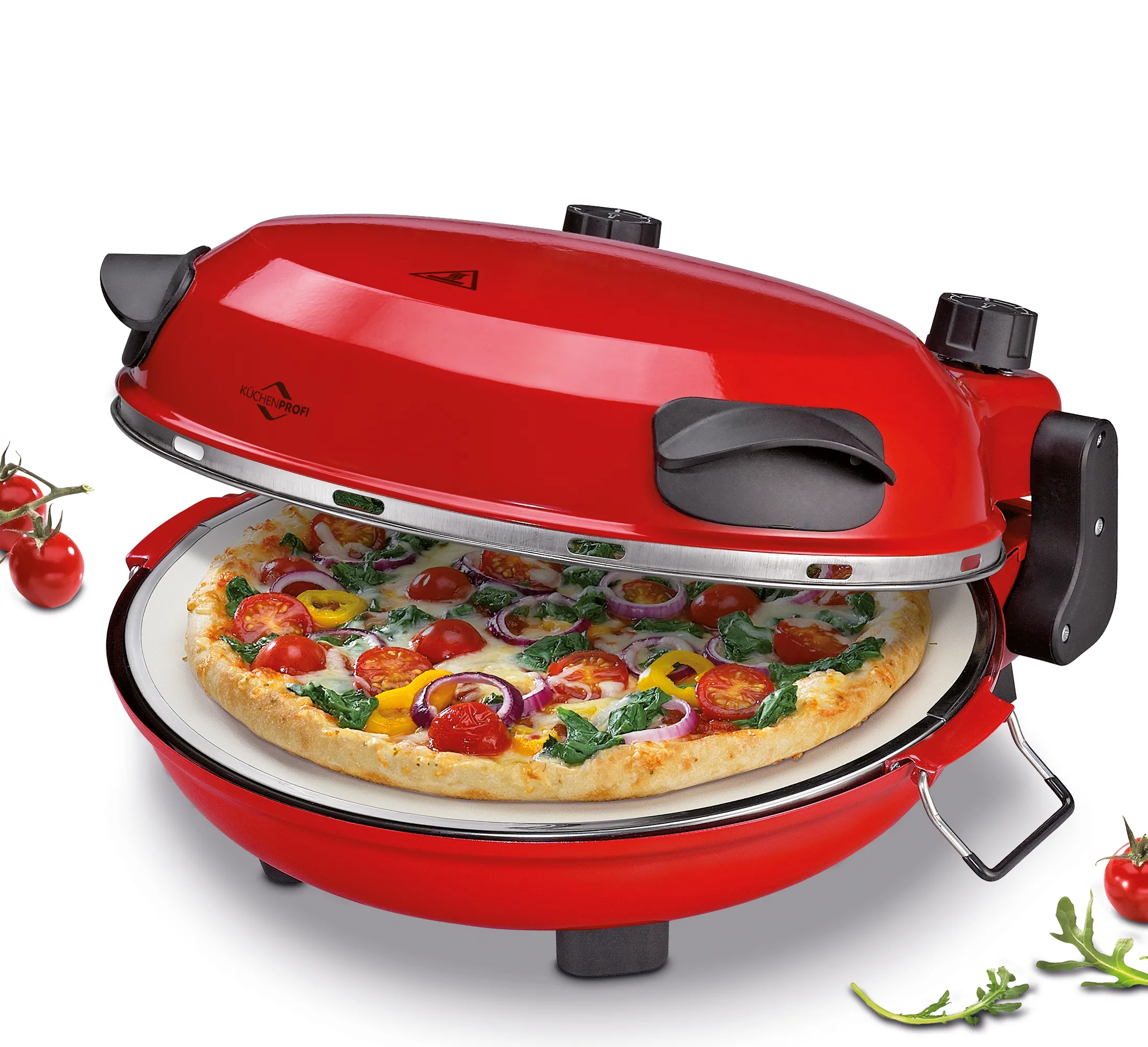 Pizza Maker NAPOLI Maße: 36 × 35 × 17 cm regelbare Ober- und Unterhitze von ca. 150-430°C