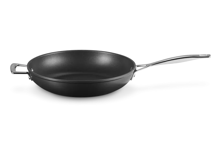 Aluminium-Antihaft hohe Pfanne mit Gegengriff 26cm für alle Herdarten,perfekt für Gemüse,Eiergerichte