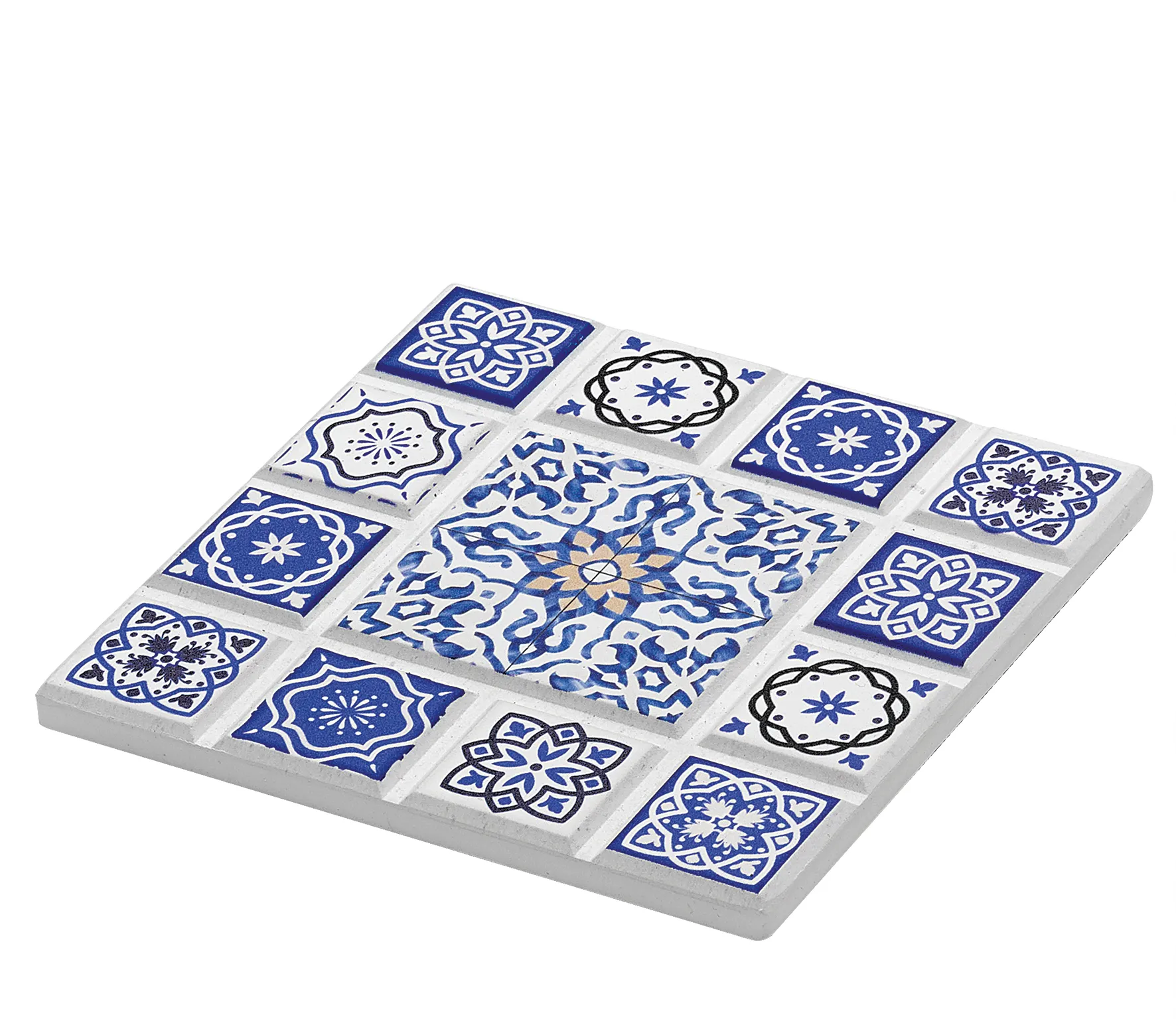 Glasuntersetzer MARRAKESCH Kreuz 11x11Keramik/Kork Sie eignen sich perfekt für Gläser, Tassen,