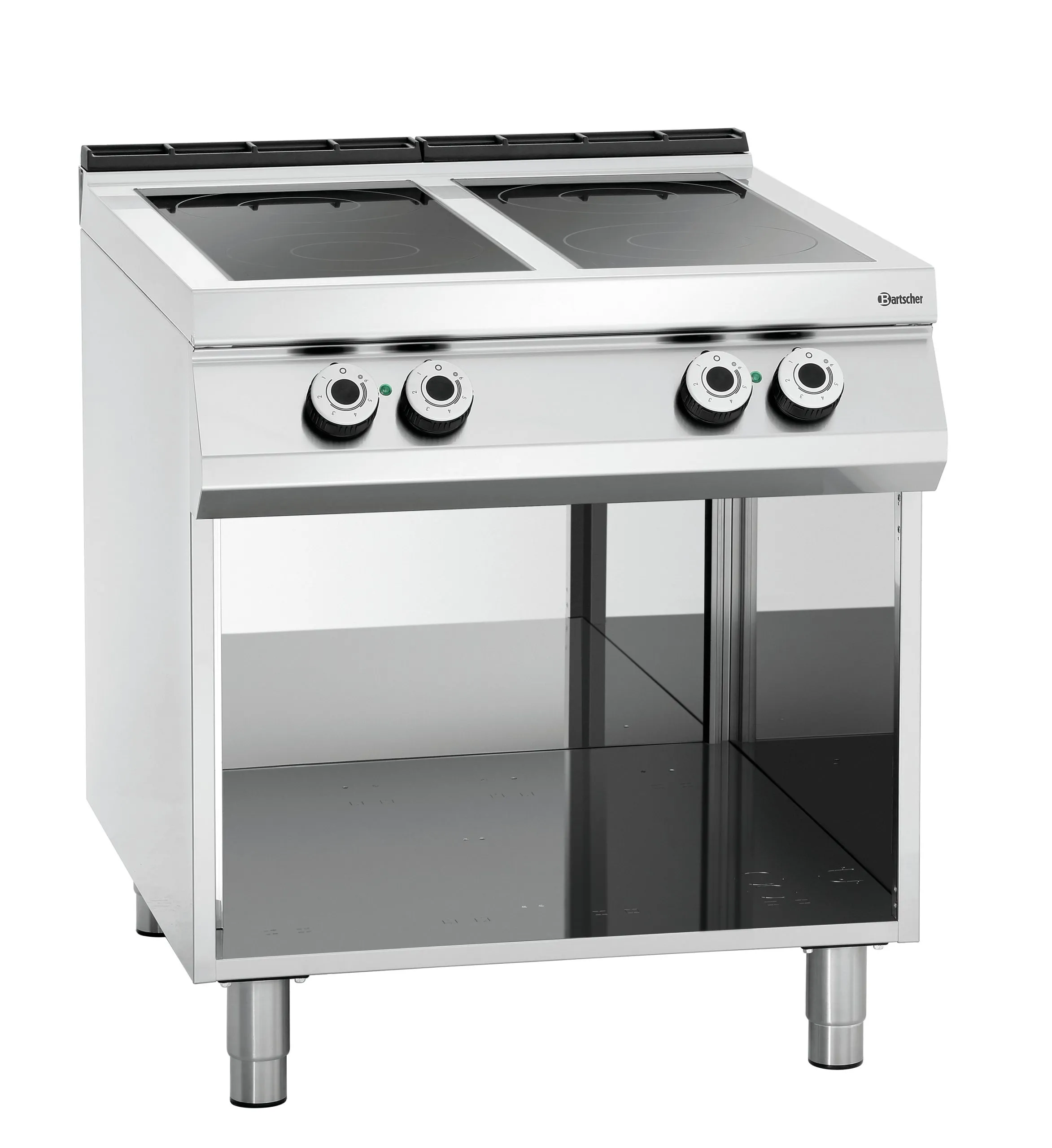 4-Felder Elektroherd, offener Unterbau