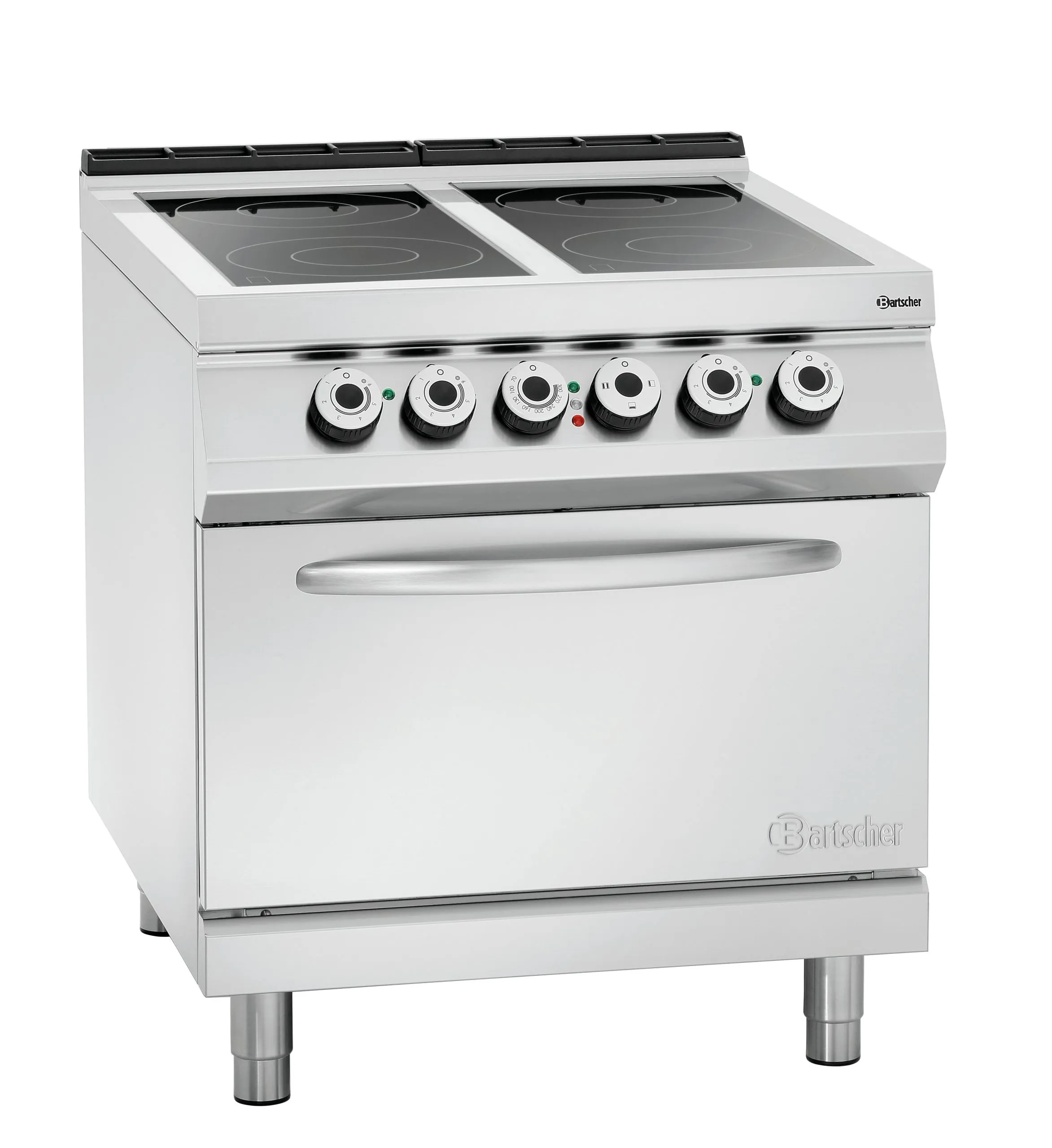 4 Felder Elektroherd, Elektrobackofen 2/1GN