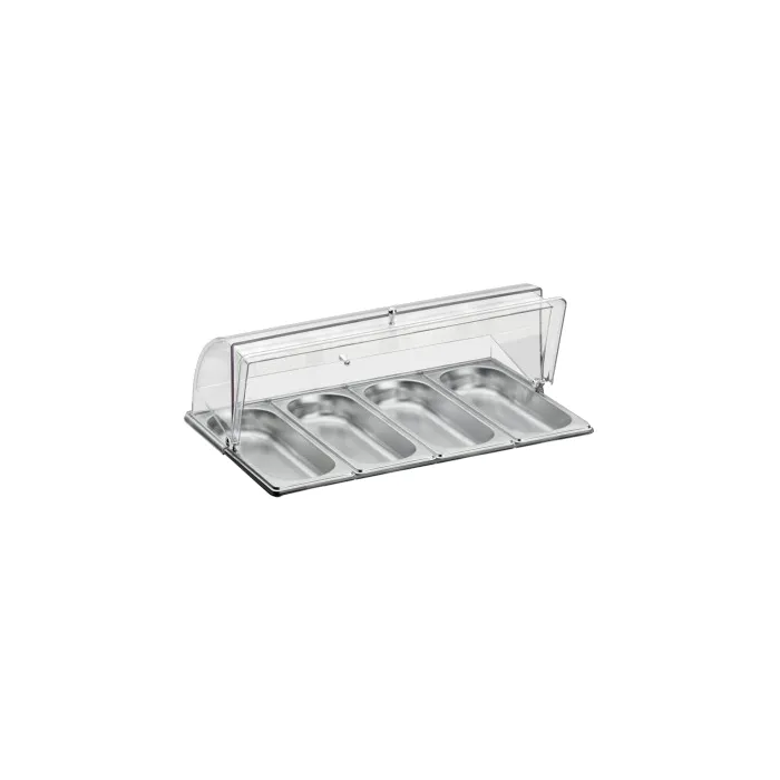 Porta Verdure 4 Scomparti Refrigerato 54,7x34,2x26 cm Pintinox