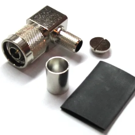 N-Stecker Winkelstecker für RG8 RG11 RG213 Kabel DM10,7mm Crimpversion N-Type Serie