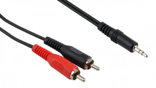 3m Klinkenkabel 3,5 Klinkenstecker auf 2x Cinchstecker