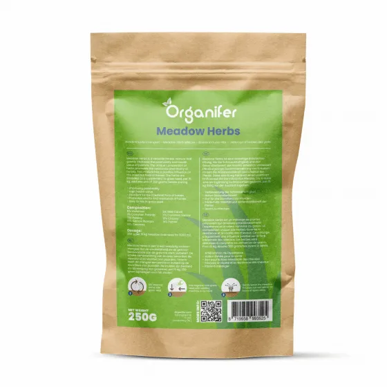 Organifer - Wiesenkräutermischung - Meadow Herbs - für Pferdeweiden (250 Gramm für 3000 m2)