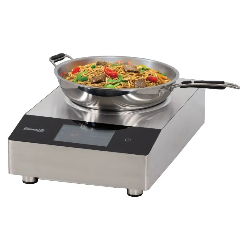 Wok induzione nero 400W Casselin Pro